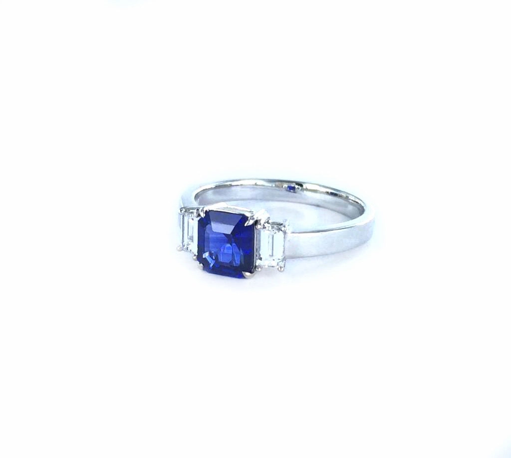 men’s blue sapphire ring natural gemstone