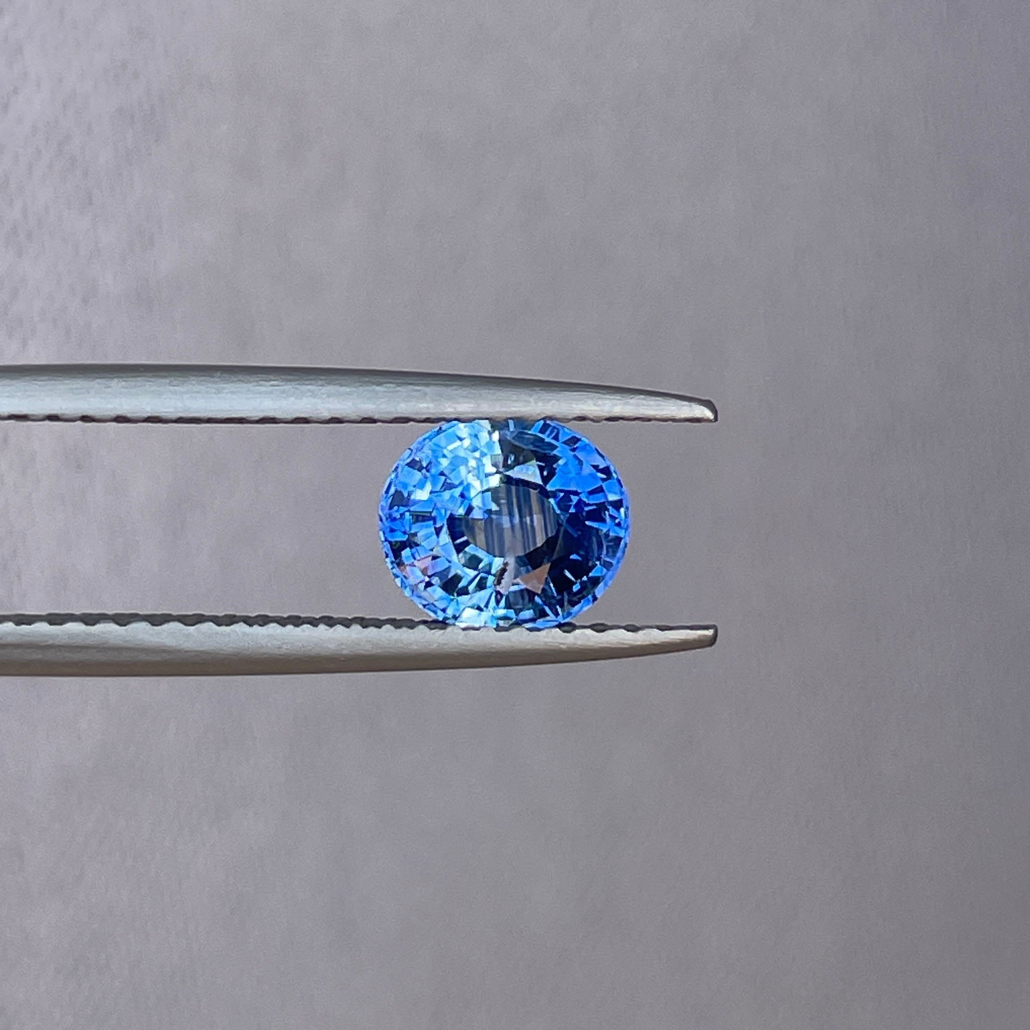 Close-up of natural inclusions in real sapphire