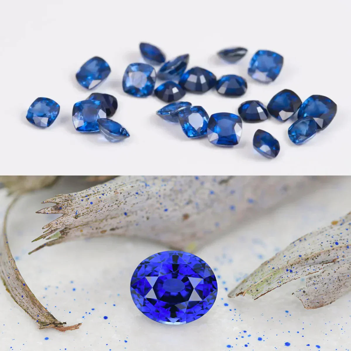 Natural Ceylon blue sapphire gemstone from NashGems with rich royal blue color and excellent clarity
