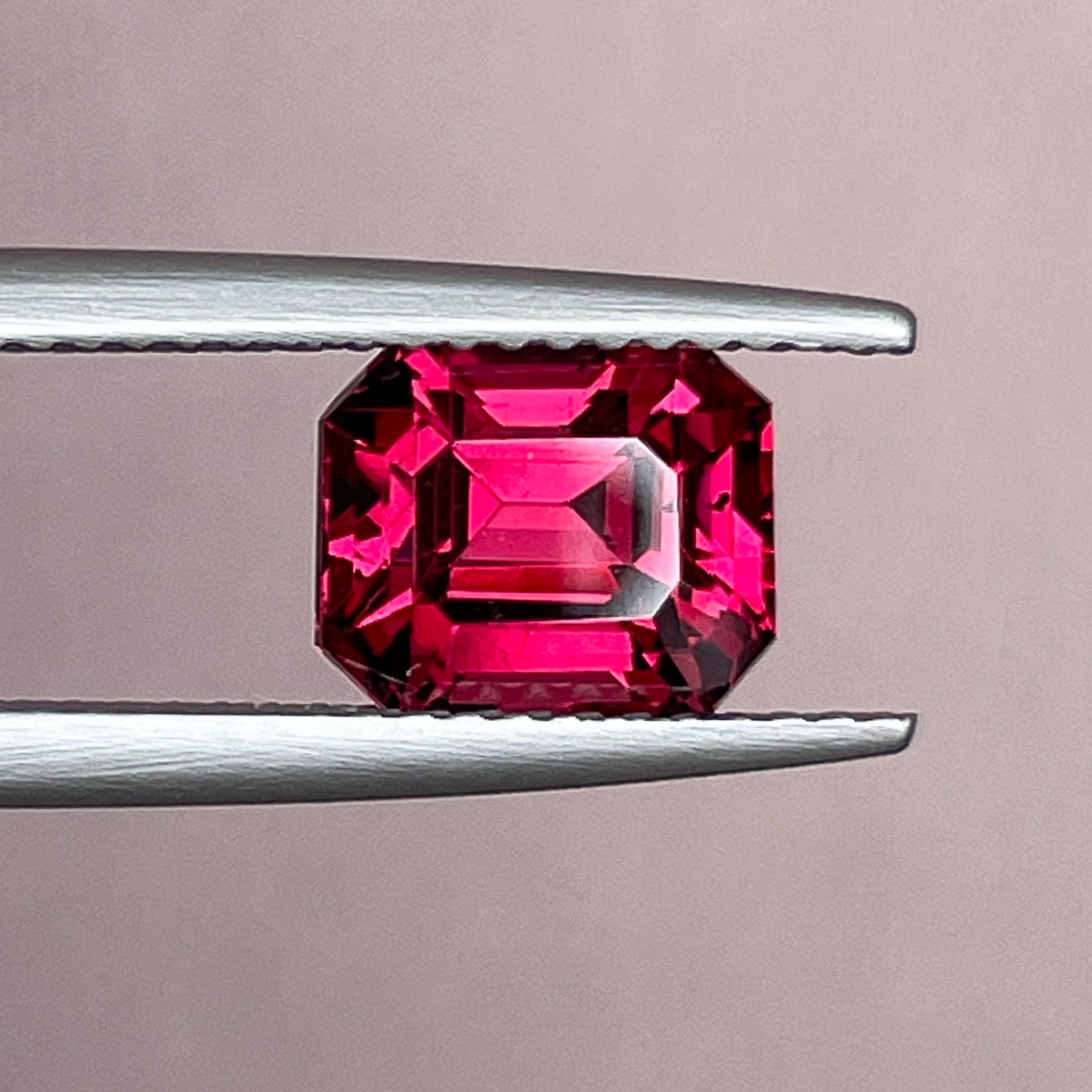 Natural Pyrope Almandite Garnet 2.73 Ct emerald cut loose gemstone with deep red color, ideal for engagement rings.