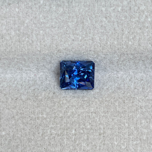 Natural Blue sapphire Radiant cut, Blue sapphire 1.11 crt. Buffalo Bills Blue, Loose Gemstone Certified & Precious Gem