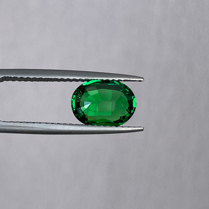 Natural beautiful tsavorite oval weight 2.08 cts size 9.1 x 6.9 mm with very beautiful lustre with high quality cutting and polished - NASHGEMS