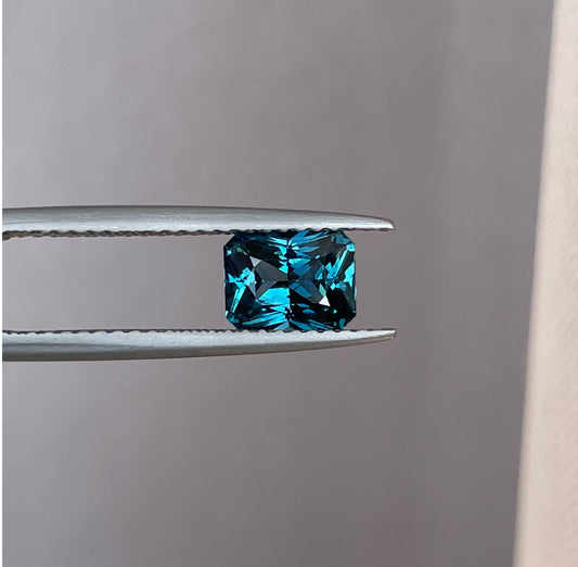 1.48 ct TEAL SAPPHIRE Radiant cut loose gemstone ideal for engagement ring, Natural Loose Earth-Mined Sapphire, used as September Birthstone