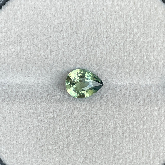 1.51 Carat Natural Light Green Sapphire Green Natural Pear Shape Green Color Sapphire, Loose Gemstone Free Shipping worldwide
