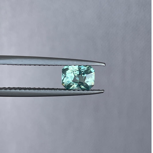 Radiant Cut Light Green 0.97ct Fair Trade Madagascar Sapphire Loose Gemstone