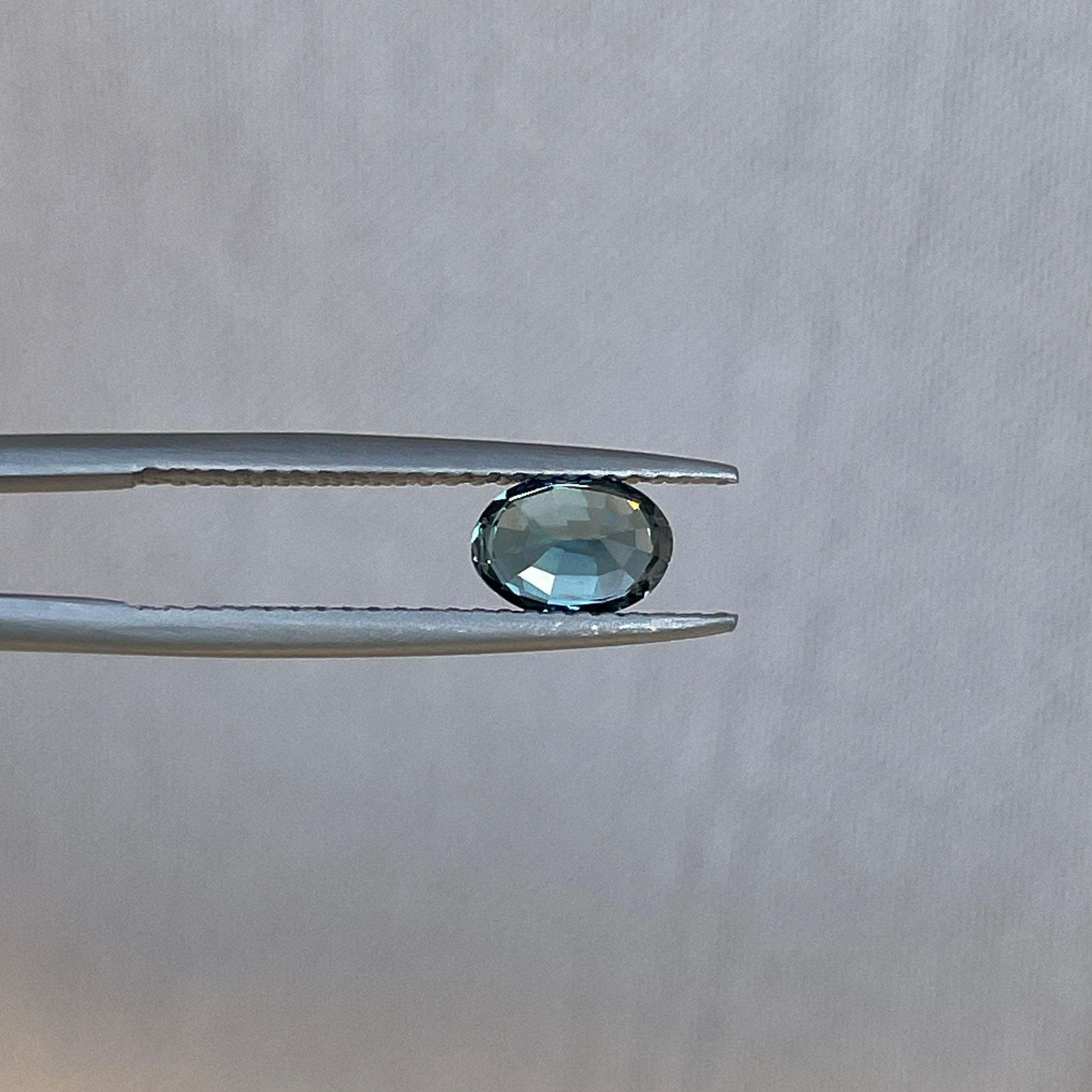 Teal sapphire stone Oval cut teal sapphire, 1.00 crt Svalbard, Norway Natural teal sapphire for custom ring - NASHGEMS
