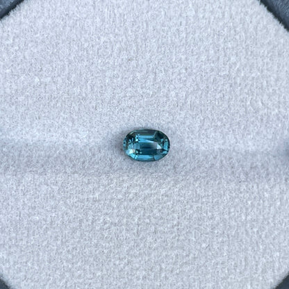 Loose sapphire heated certified blue green oval shape cut natural 0.73 ct - NASHGEMS