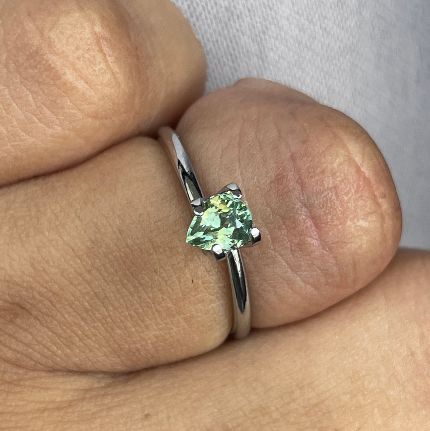 Natural Green Sapphire | Pear Cut | 5.90 x 4.60 mm | 0.77 Carat | Loose Sapphire | Unset Sapphire | Engagement Ring | Sapphire Ring - NASHGEMS