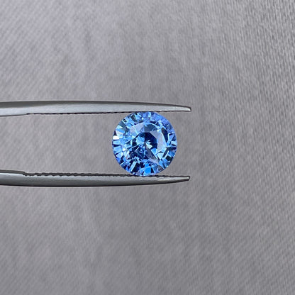 3.04 Blue Sapphire Gemstone Round | Loose Stone, natural stone - NASHGEMS