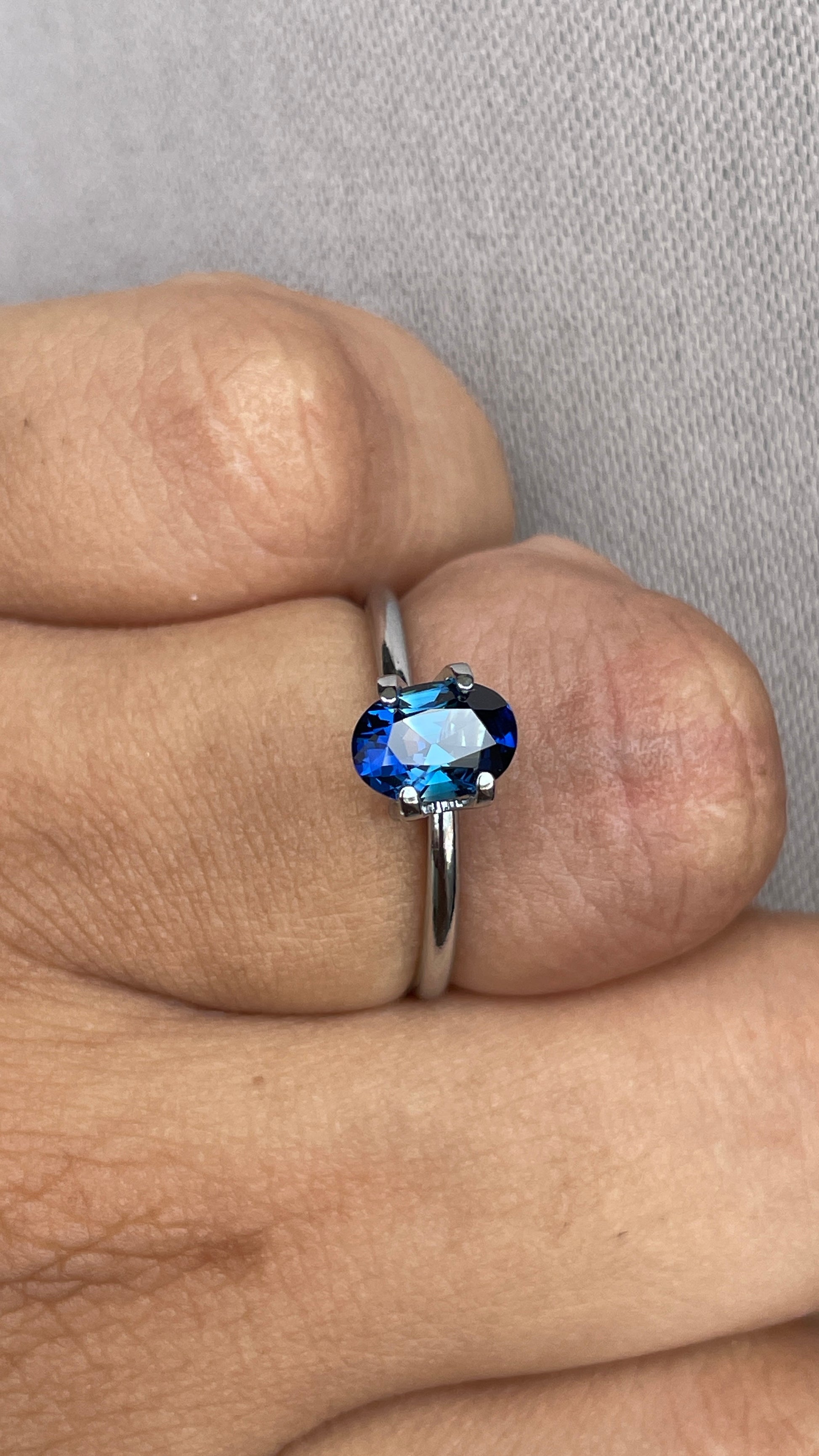 1.17 Blue Sapphire, Oval gemstone, Loose Stone, Sapphire Ring - NASHGEMS