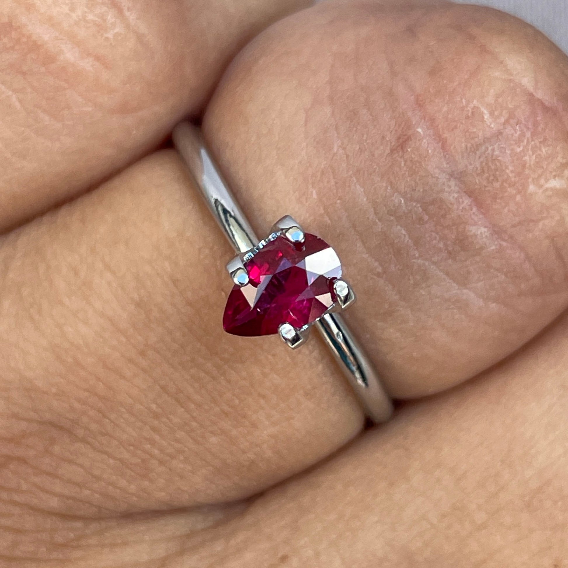 Natural Ruby Loose Gemstones 0.58 crt. San Francisco 49ers Ruby. Certified