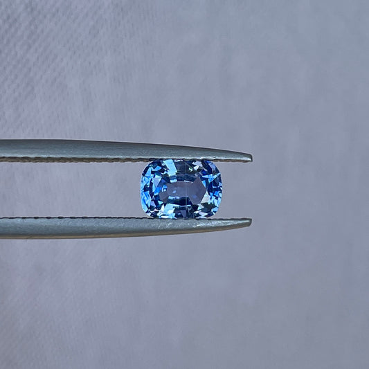 Natural Blue sapphire Cushion cut, sky Blue sapphire 0.74 crt, Loose Gemstone