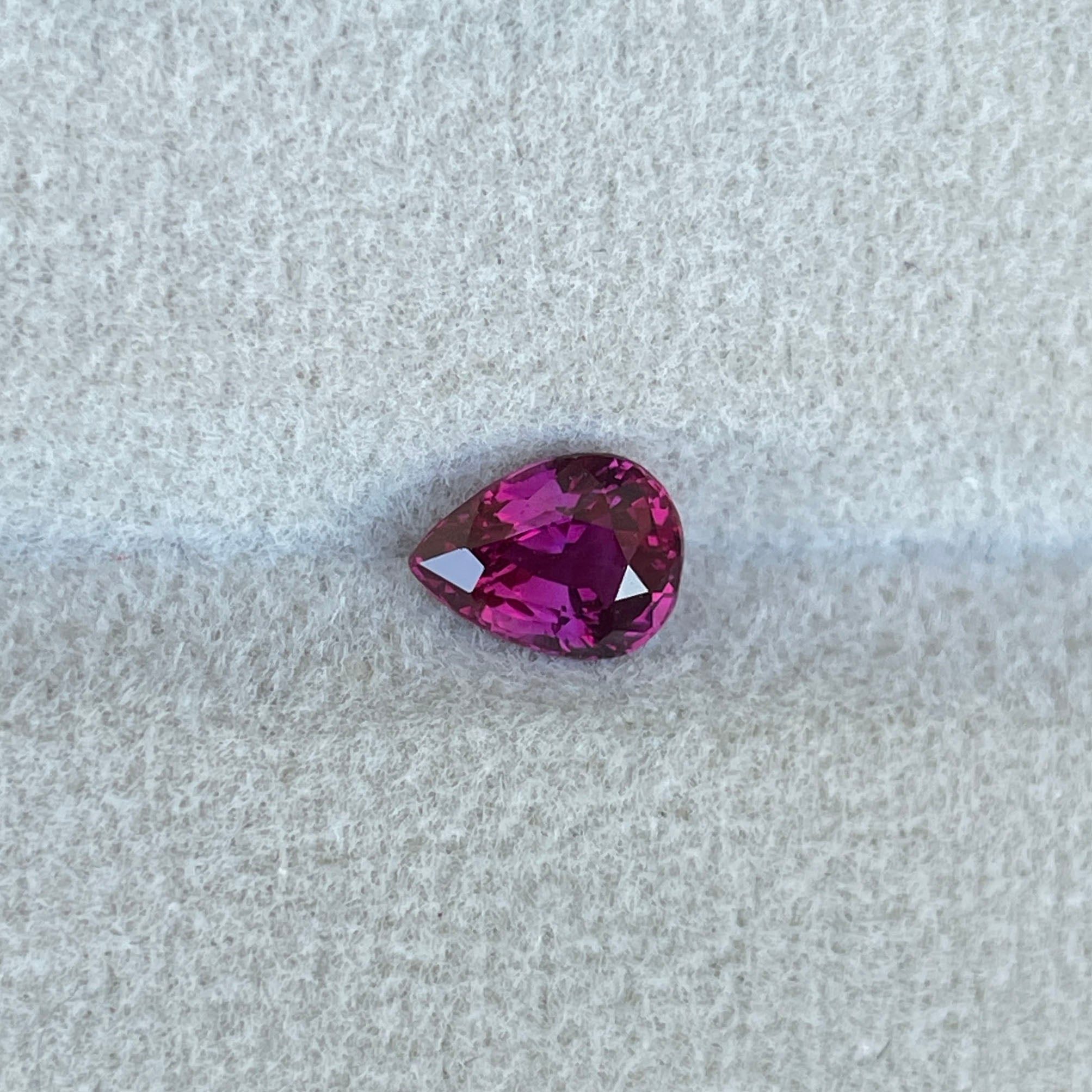 NATURAL RUBY PEAR CUT GEMSTONE 1.05