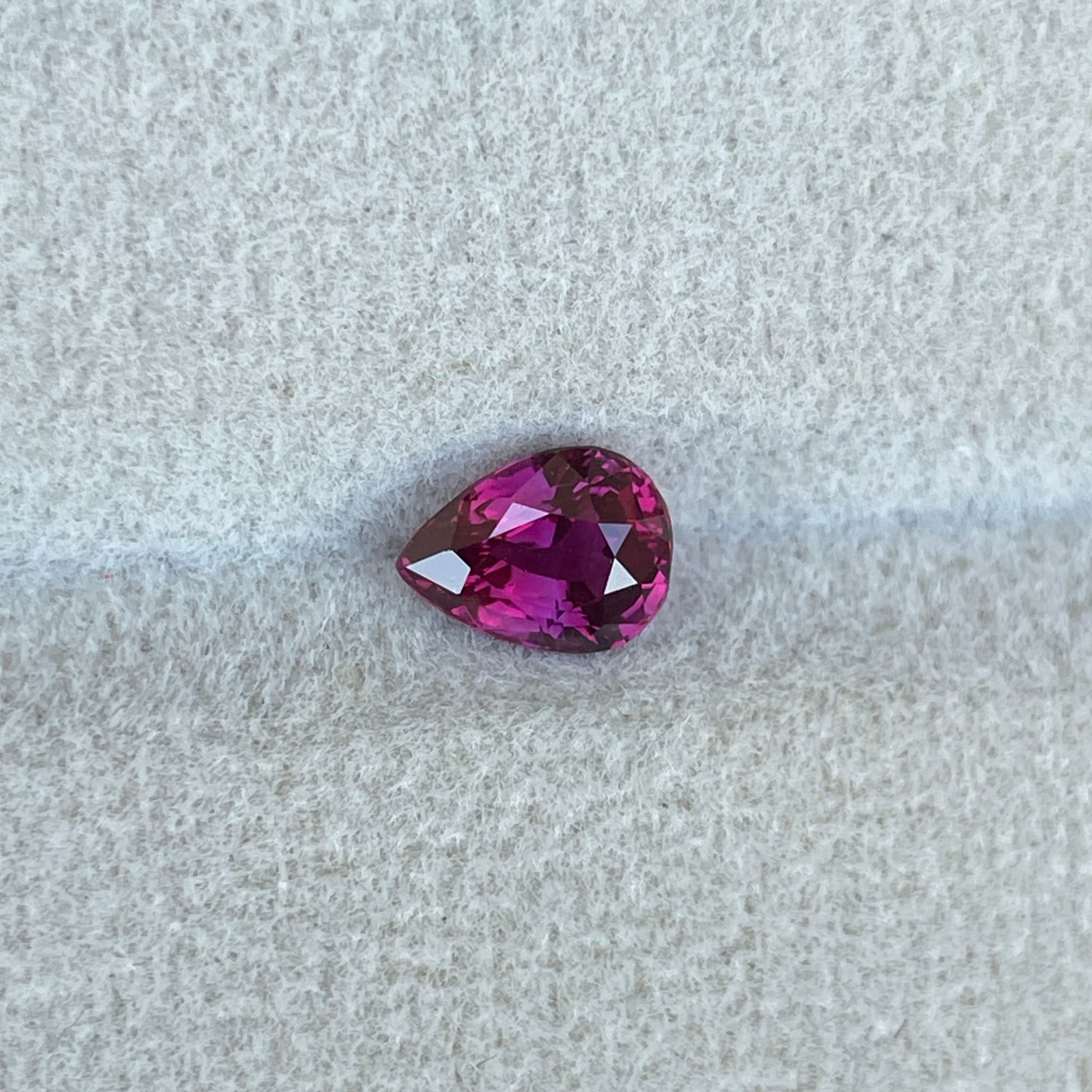 NATURAL RUBY PEAR CUT GEMSTONE 1.05