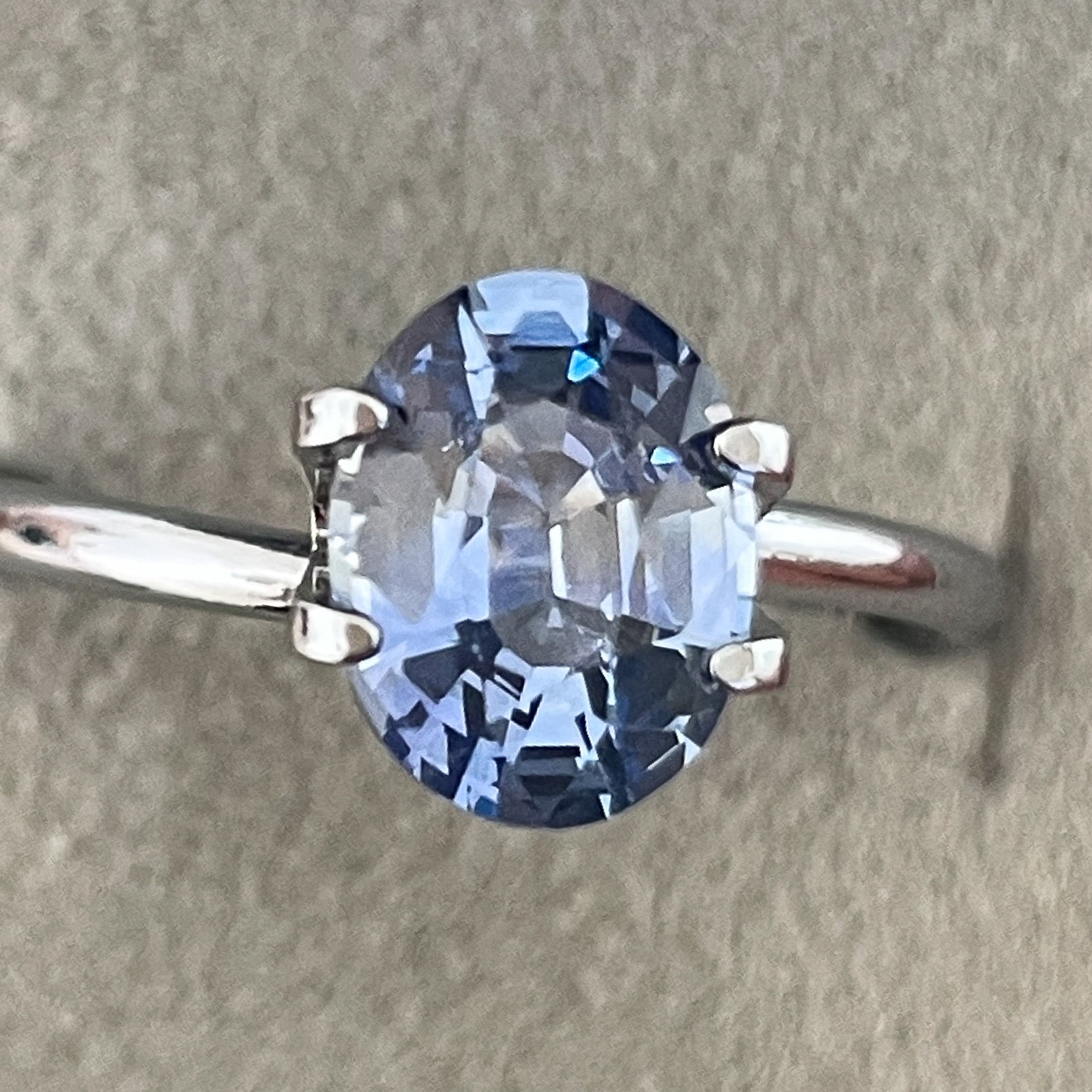 Natural Ceylon blue sapphire loose gemstone, 2.06 Ct oval cut, no heat VVS clarity for engagement rings by NASHGEMS.