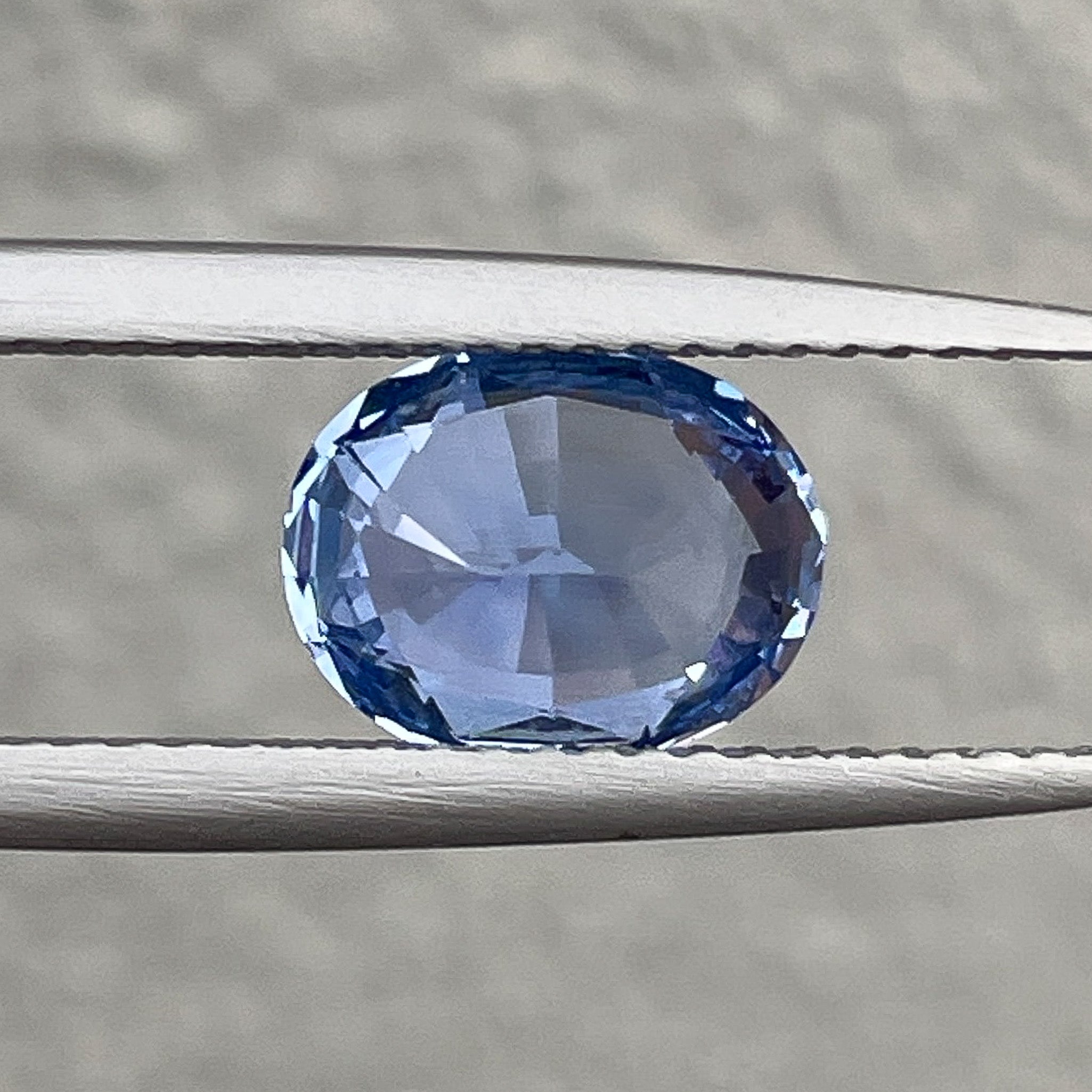 Natural Ceylon blue sapphire loose gemstone, 2.15 ct oval cut VVS clarity, suitable for engagement rings or custom jewelry by NASHGEMS.