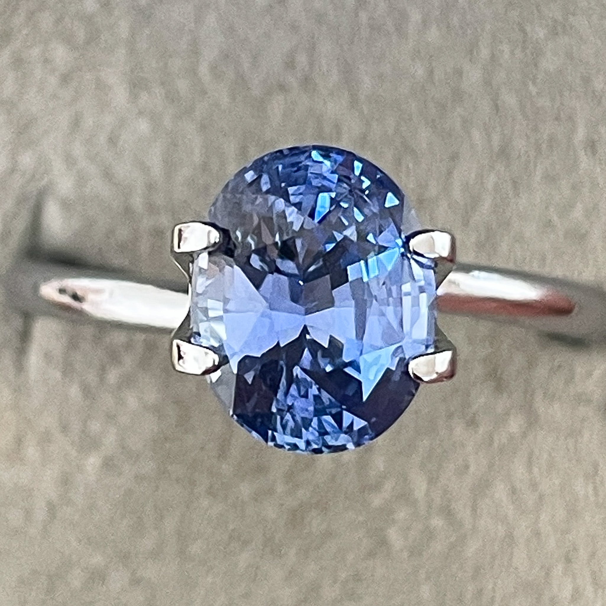 Natural Ceylon blue sapphire, 2.15 ct oval cut, loose gemstone by NASHGEMS for engagement or custom jewelry.