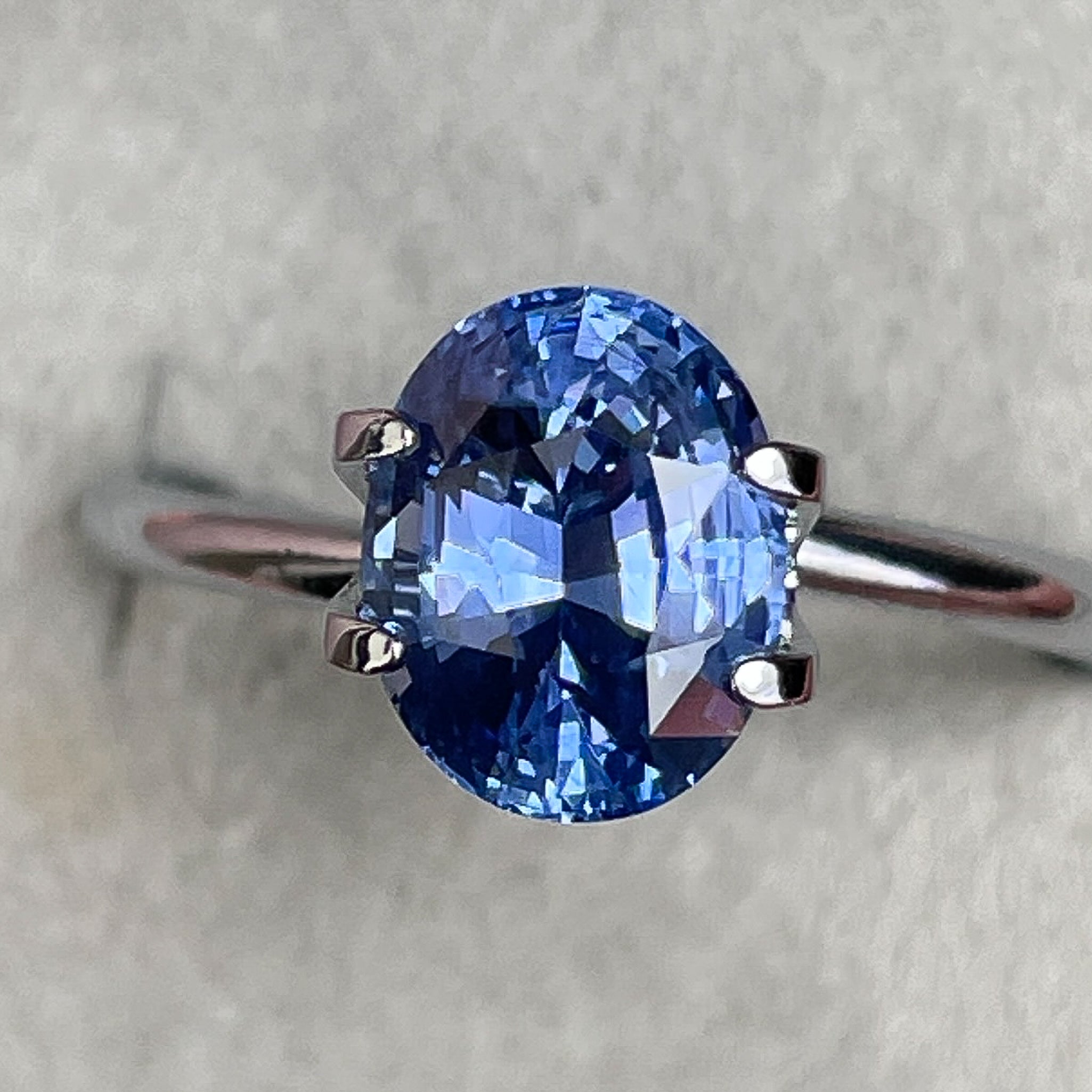 Natural Ceylon Blue Sapphire 2.15 Ct oval cut loose gemstone by NASHGEMS, ideal for engagement rings or custom jewelry.