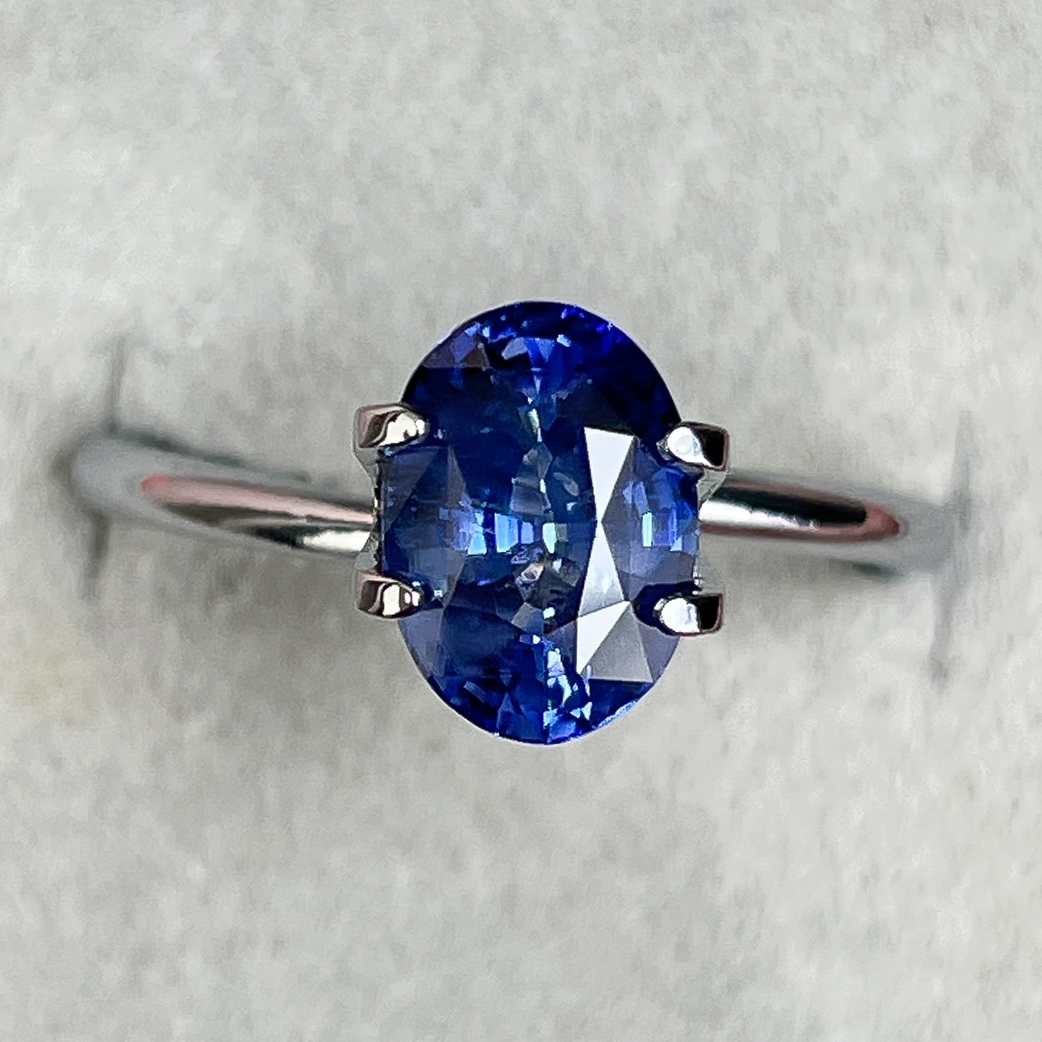 Natural Ceylon Blue Sapphire 2.27 Ct oval cut loose gemstone from NASHGEMS, ideal for engagement rings or custom jewelry.
