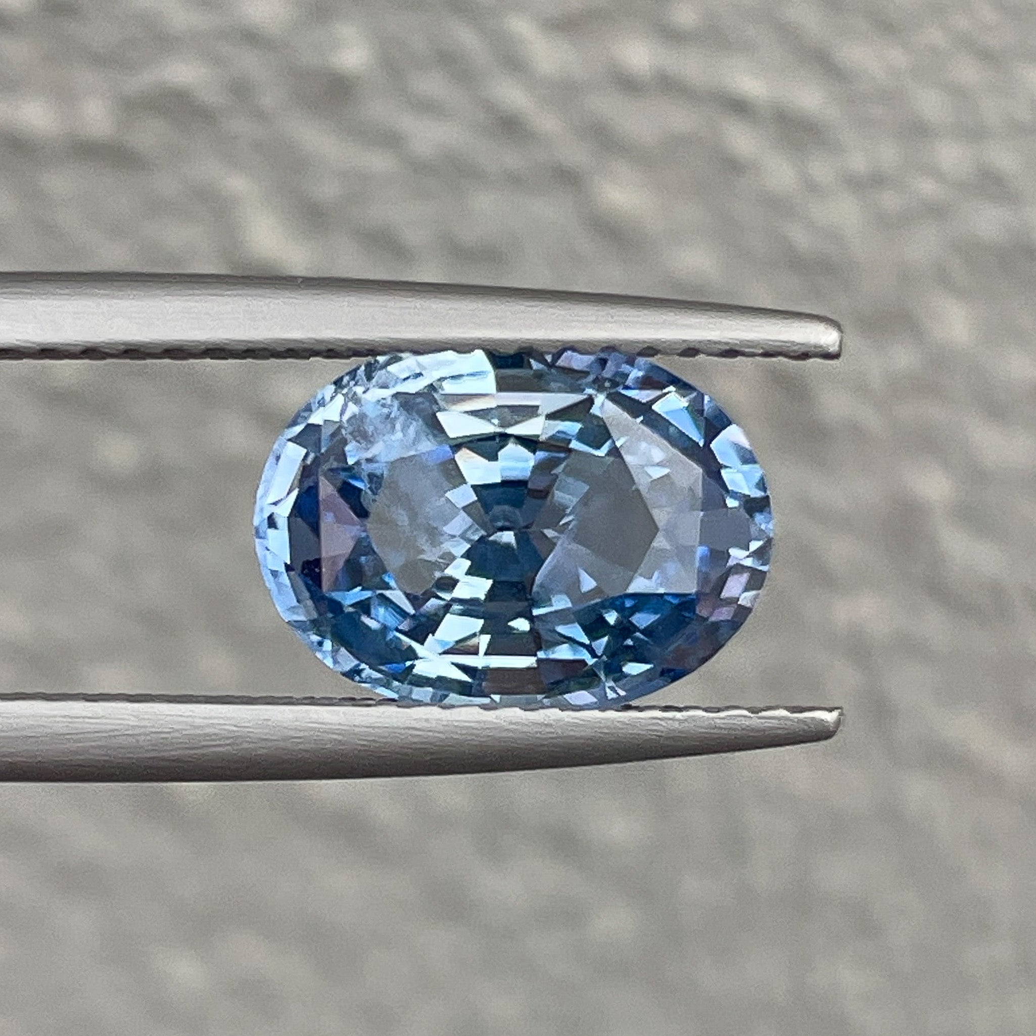 Natural Ceylon Blue Sapphire 3.34 Ct oval cut, loose gemstone by NASHGEMS, ideal for engagement rings or custom jewelry.