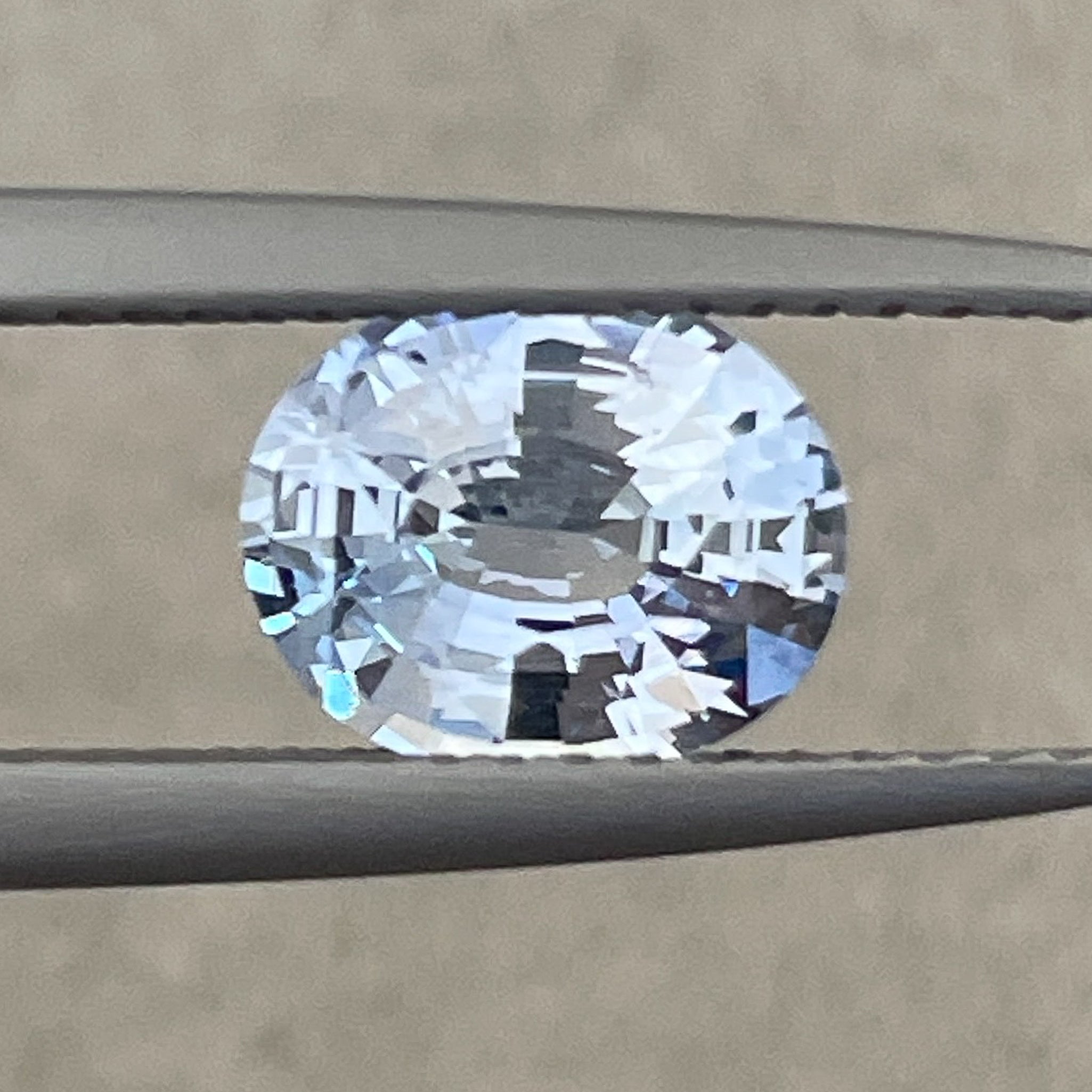 Natural Ceylon pale blue sapphire 1.56 Ct oval cut loose gemstone, no heat, VVS clarity, ideal for engagement rings.