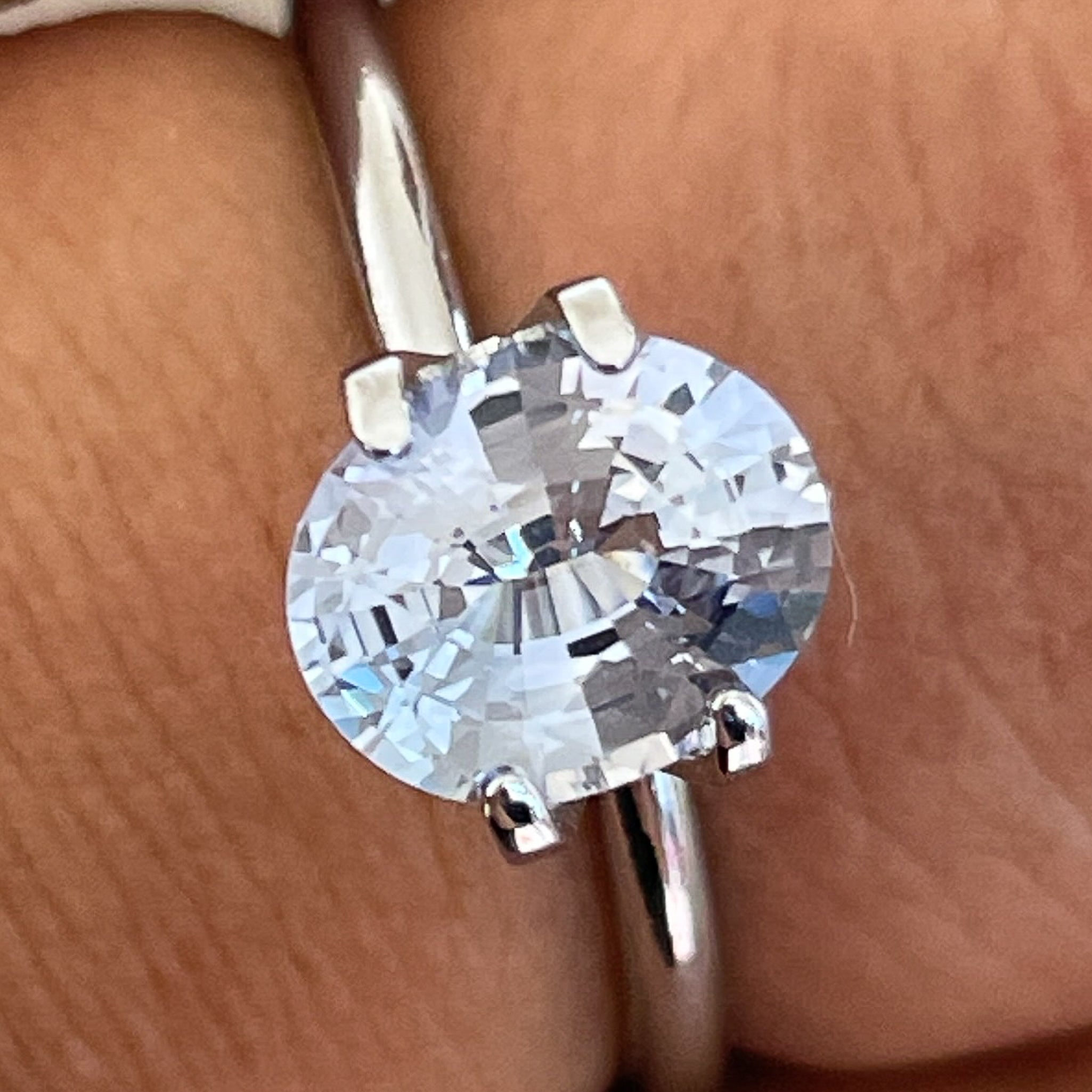 Natural Ceylon pale blue sapphire loose gemstone, 1.56 Ct oval cut, no heat VVS clarity, ideal for engagement rings, by NASHGEMS.