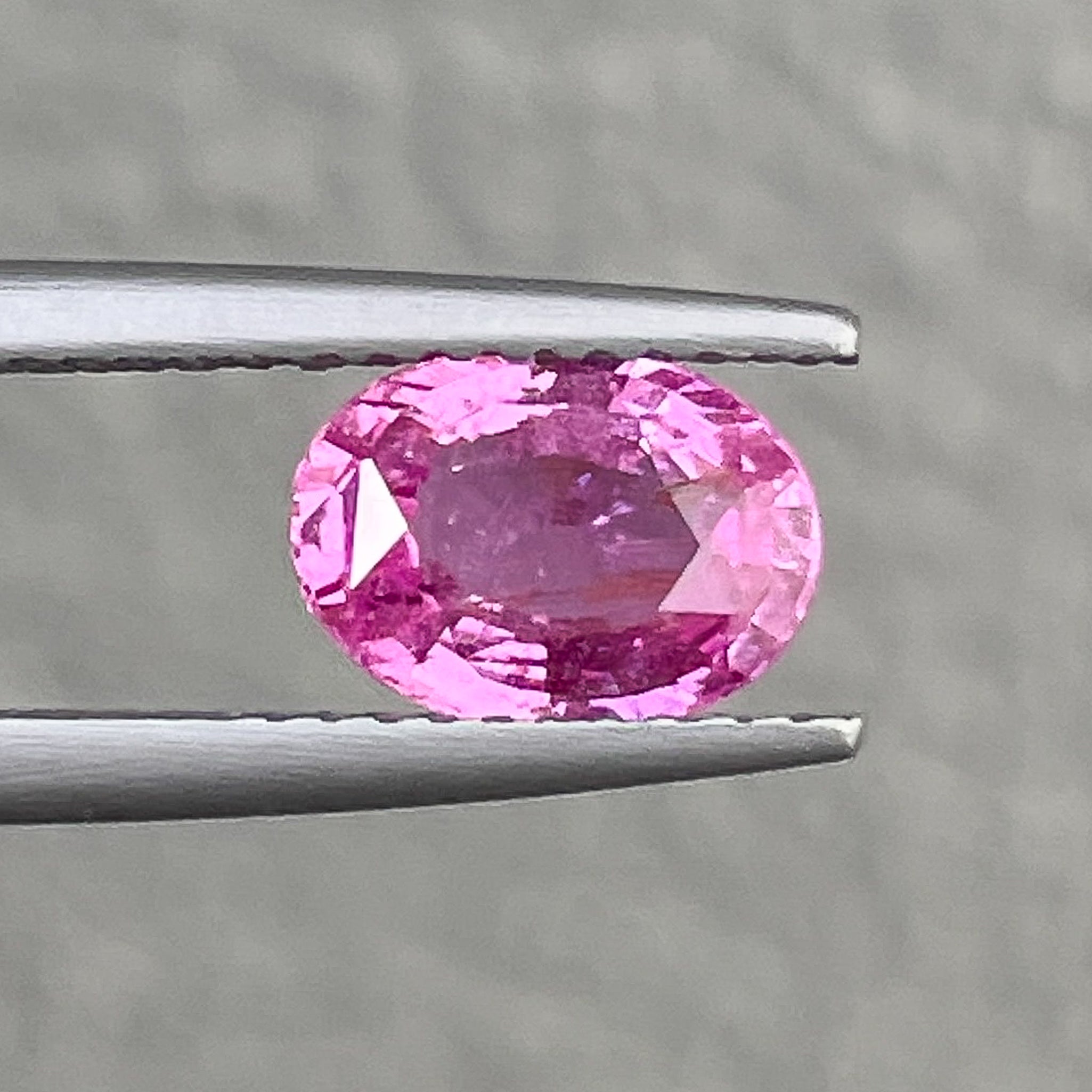 Natural pink sapphire loose gemstone, 1.65 ct oval cut by NASHGEMS, no heat treatment, ideal for engagement rings.