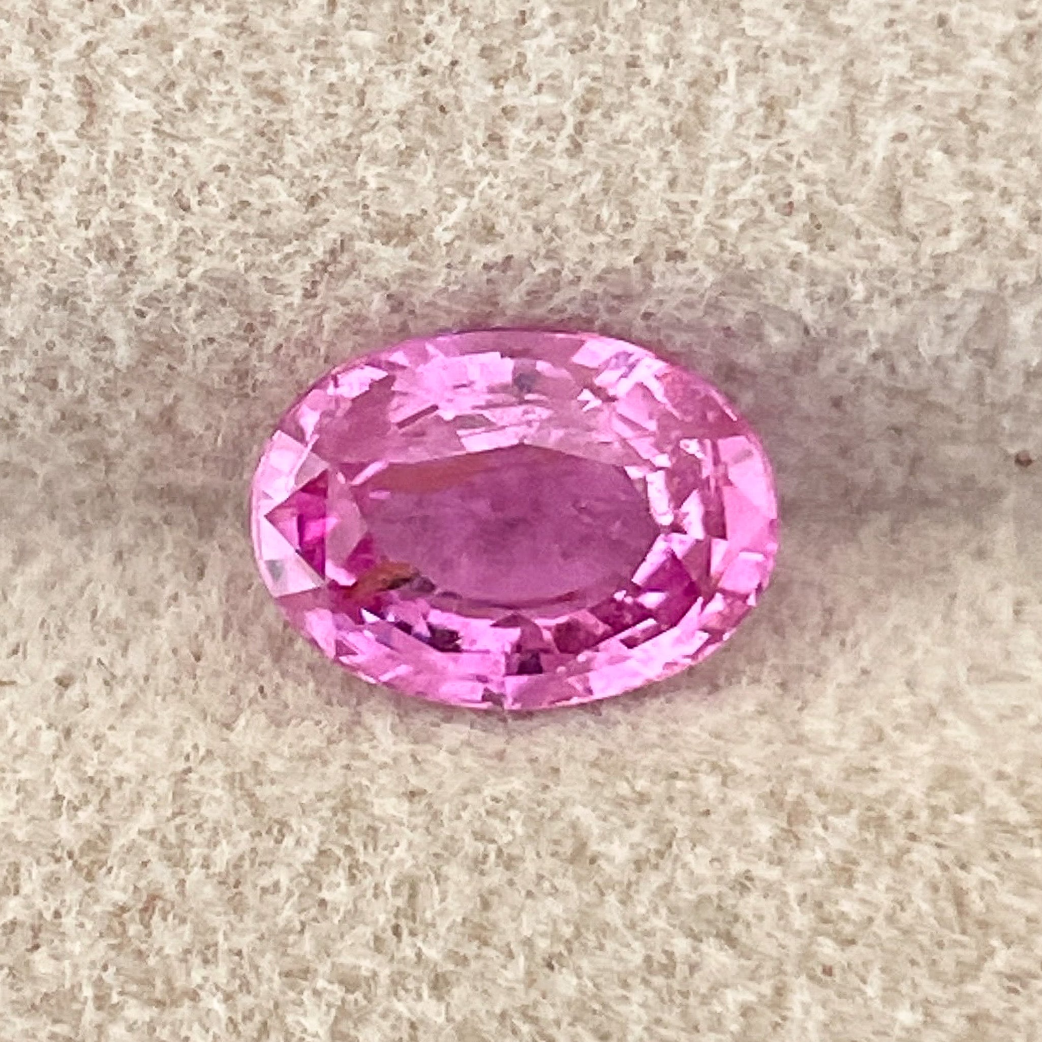Natural pink sapphire loose gemstone, 1.65 Ct oval cut, no heat, ideal for engagement rings, by NASHGEMS.