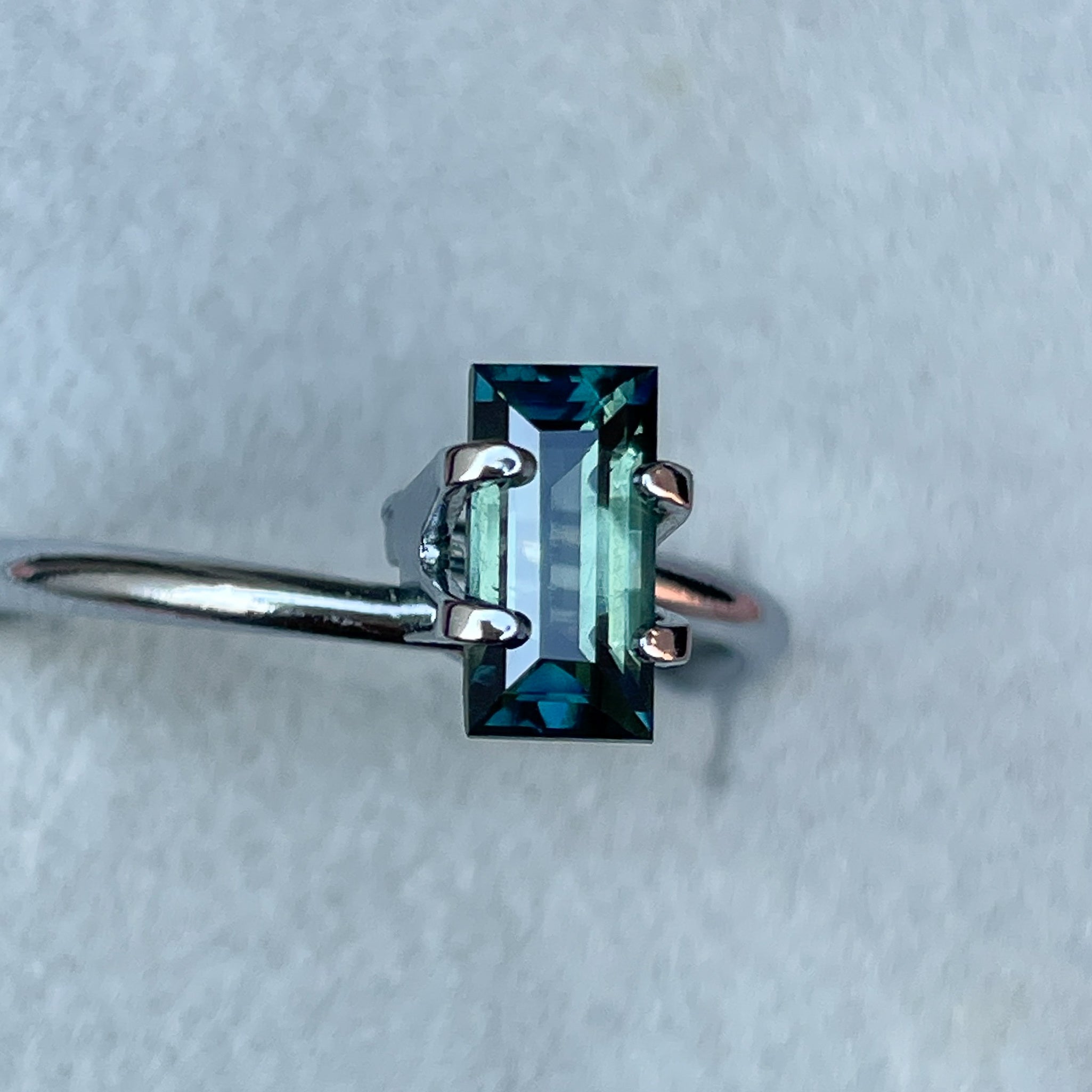 bluish green sapphire precious stone birthstone 1.30 Crt for september build your own engagement ring green precious stones necklace - NASHGEMS