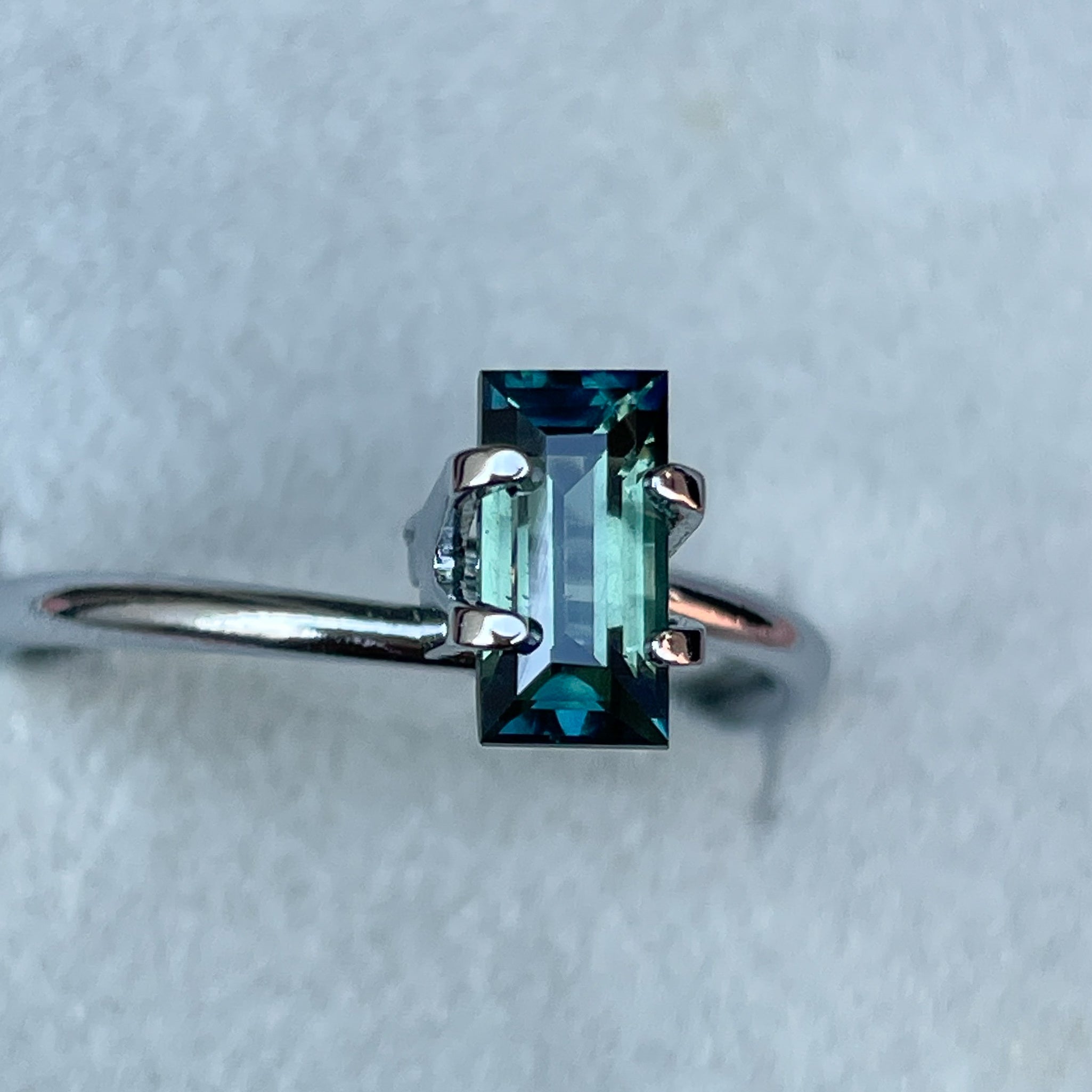 bluish green sapphire precious stone birthstone 1.30 Crt for september build your own engagement ring green precious stones necklace - NASHGEMS