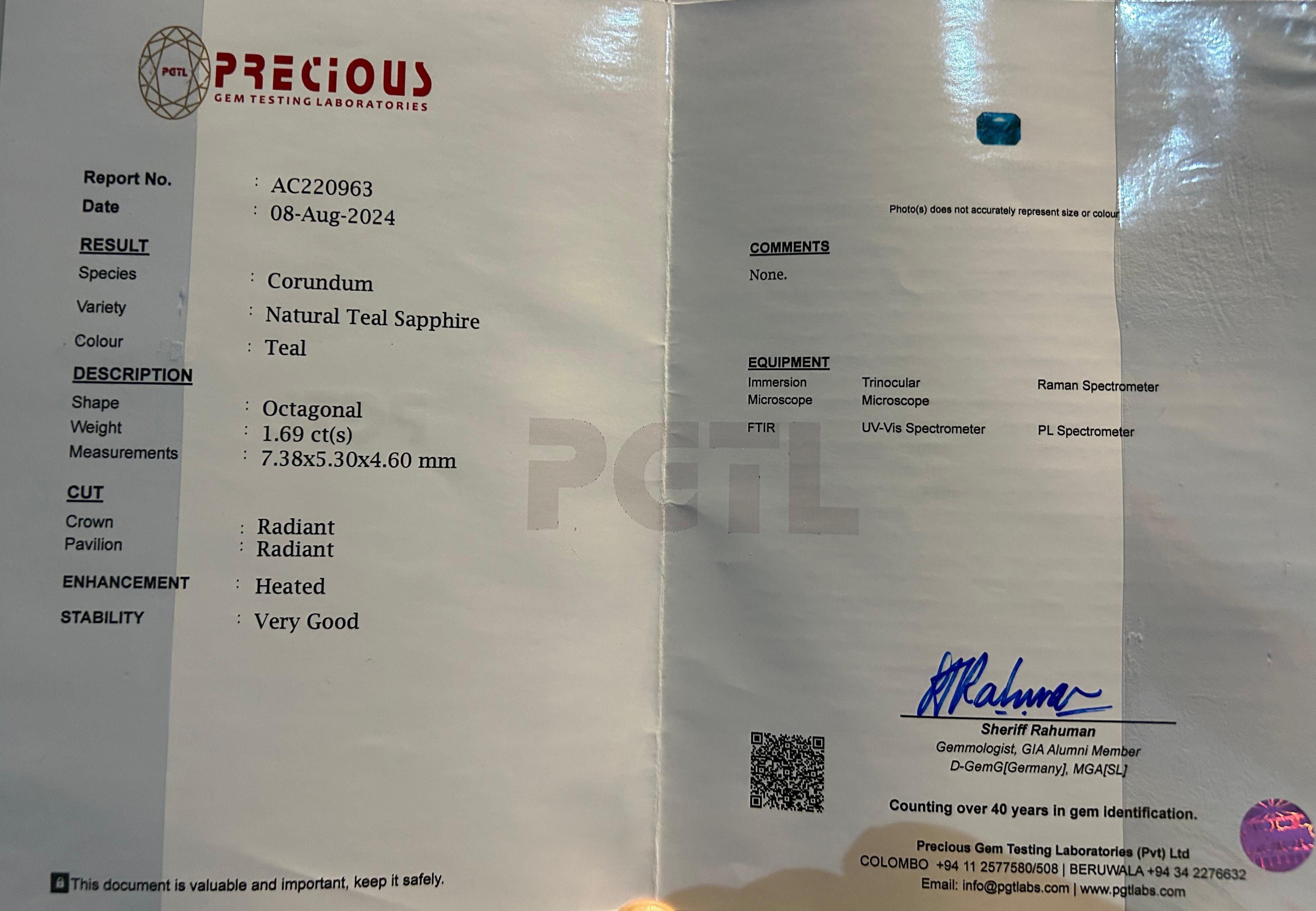 blue green sapphire jewellery