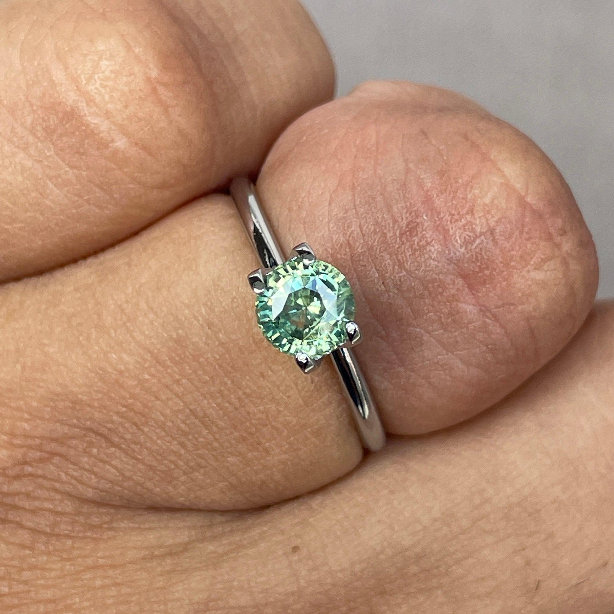 light green sapphire gemstone