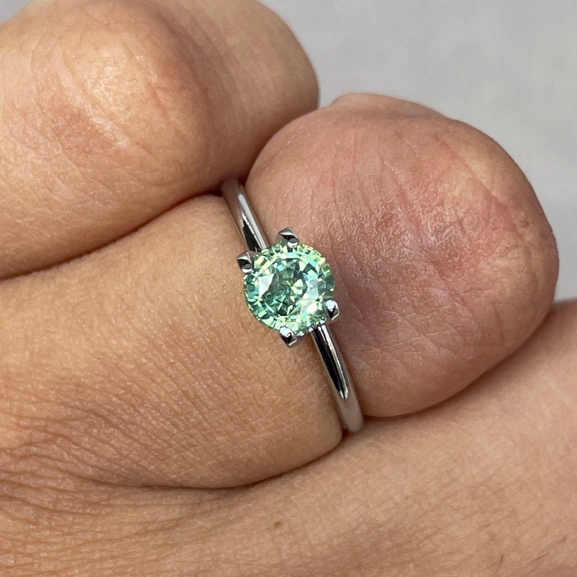 light green sapphire gemstone
