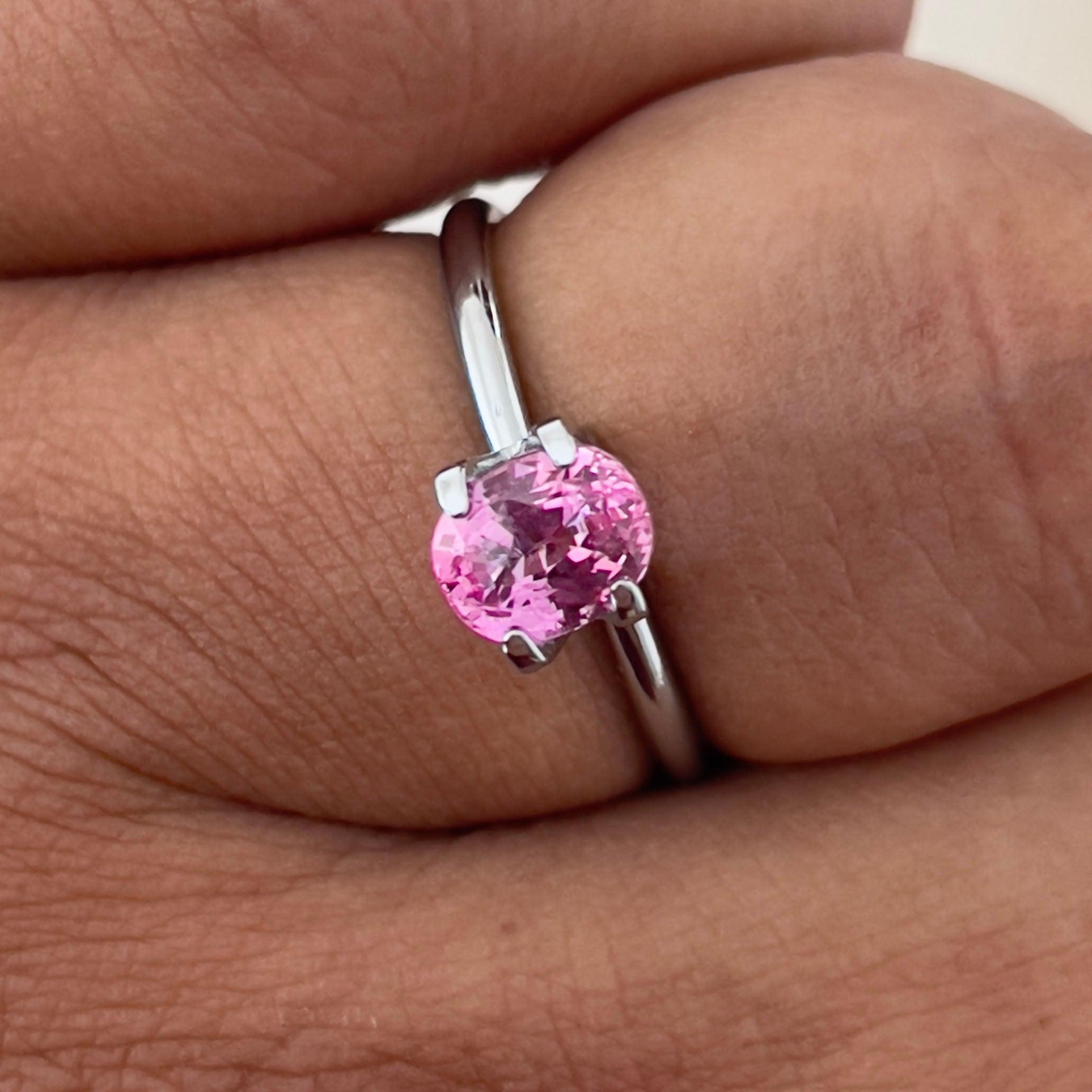 pink sapphire promise ring