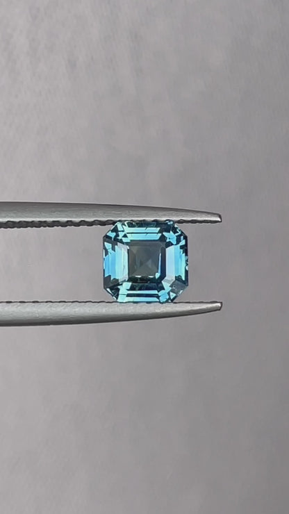 1.08 carat Teal Sapphire is well cut to bring out the best colour and luster,