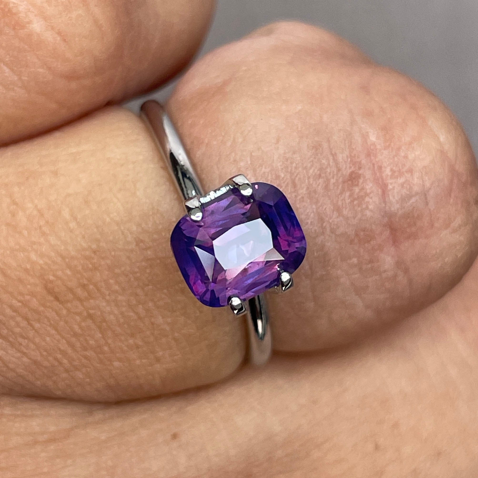 purple sapphire 2.14 gemstone