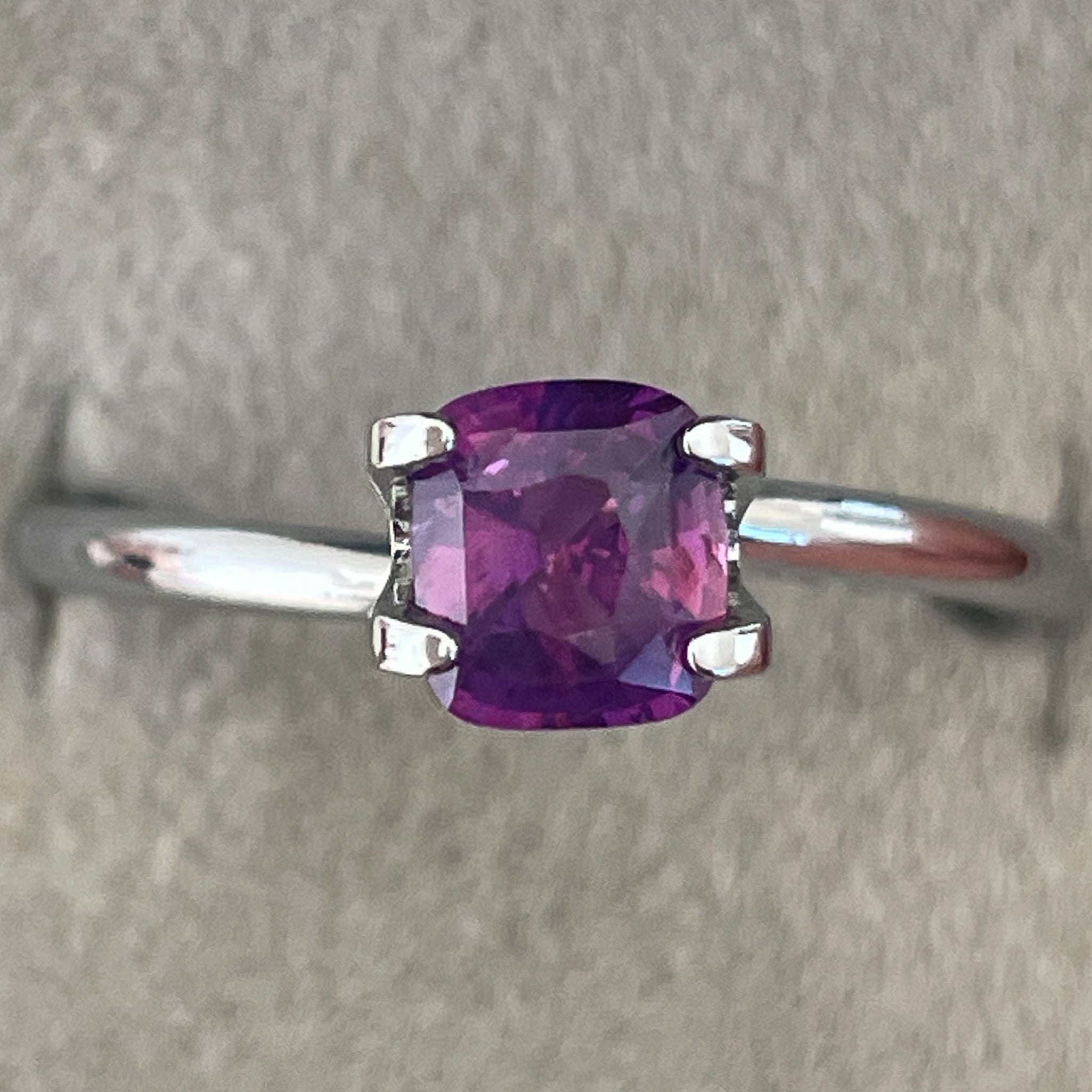 Natural purple sapphire 1.03 Ct cushion cut loose gemstone by NASHGEMS, ideal for engagement rings and jewelry making