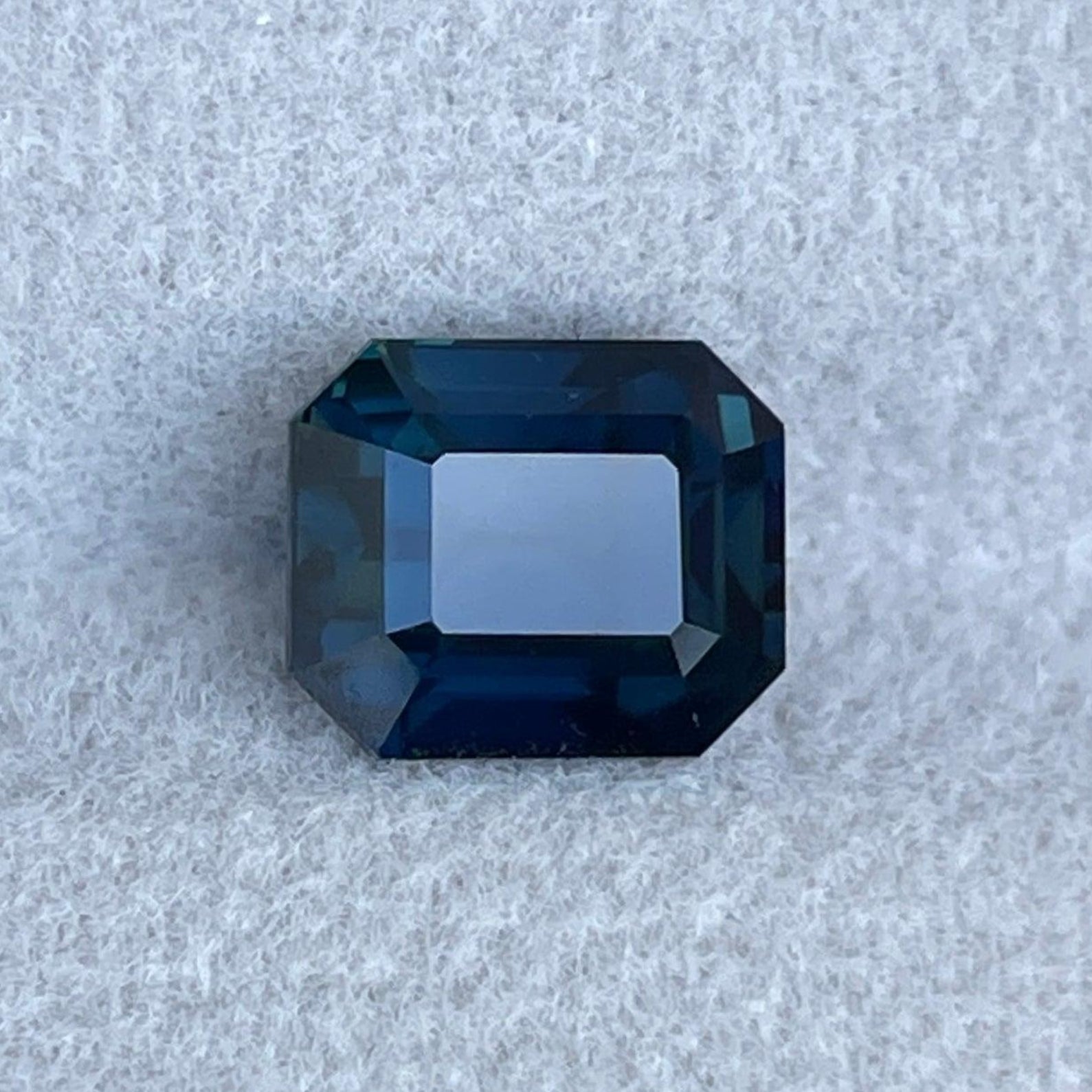 Teal blue green sapphire gemstone for engagement ring, emerald cut 3.13 carats, September birthstone jewelry by NASHGEMS.