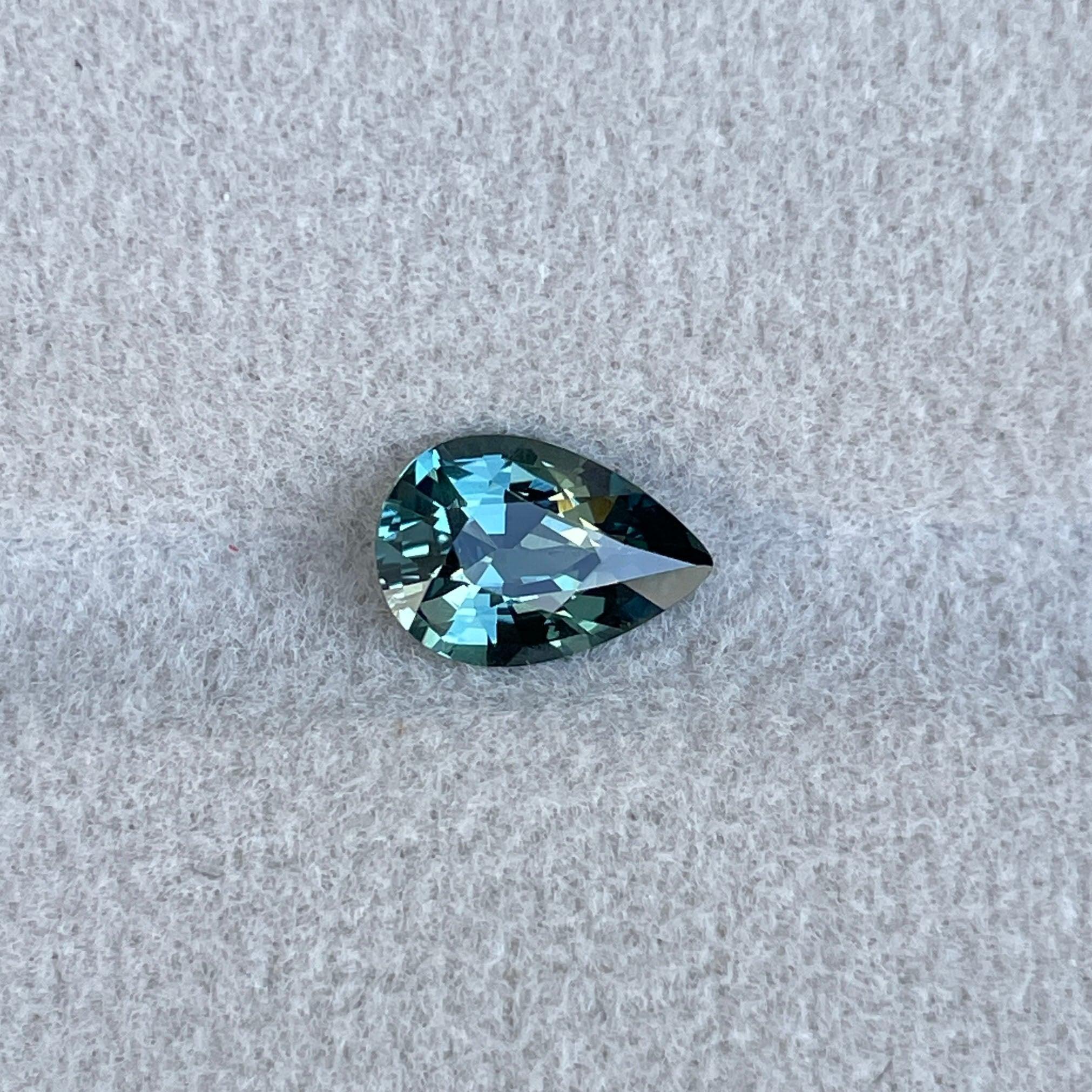 teal sapphire engagement ring