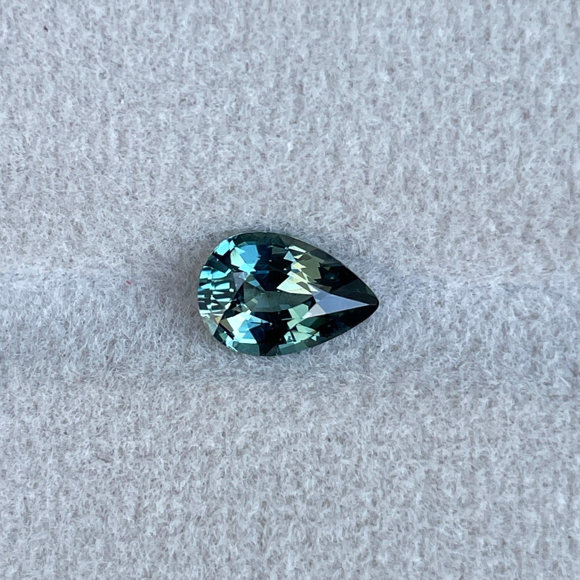 teal sapphire engagement ring