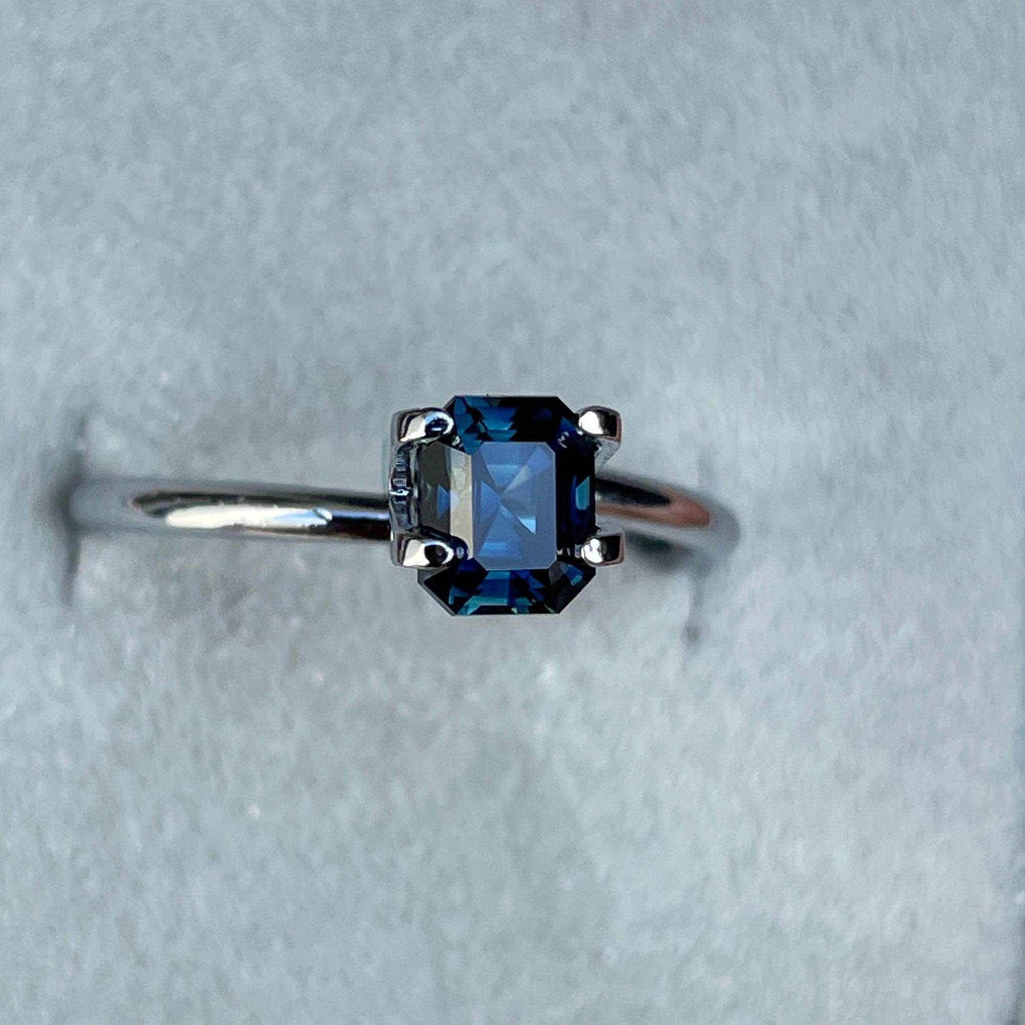 teal sapphire engagement ring