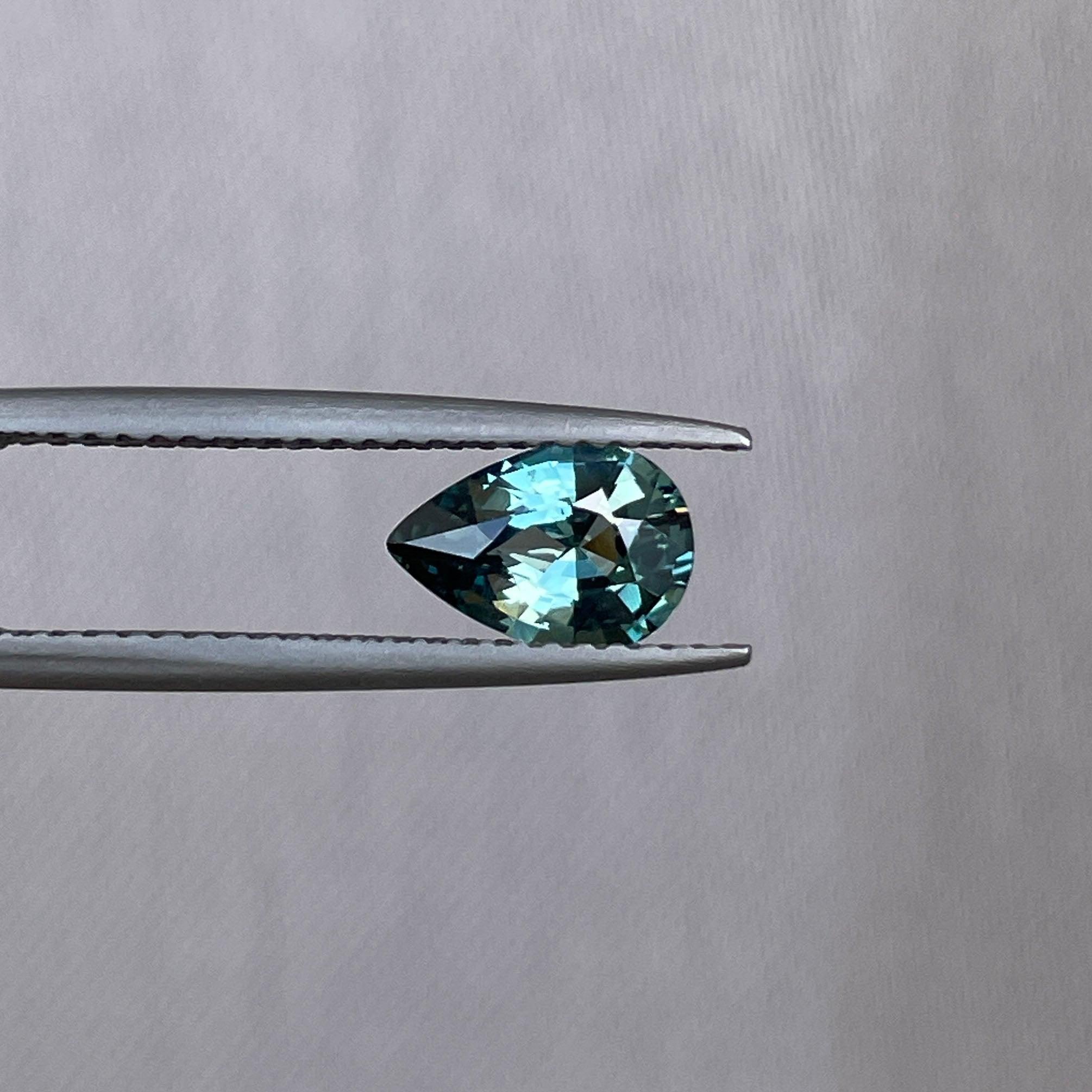 teal sapphire engagement ring