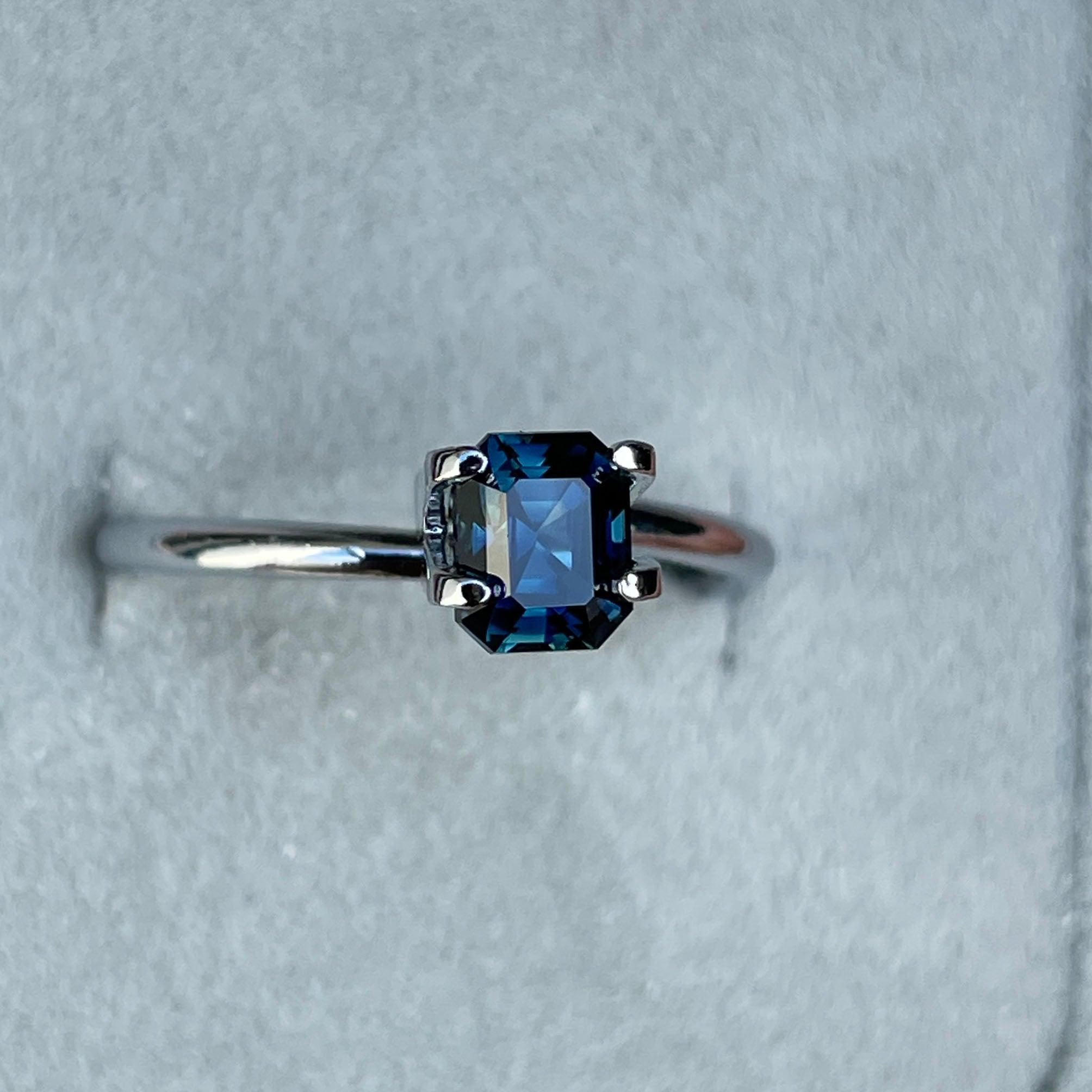 teal sapphire engagement ring