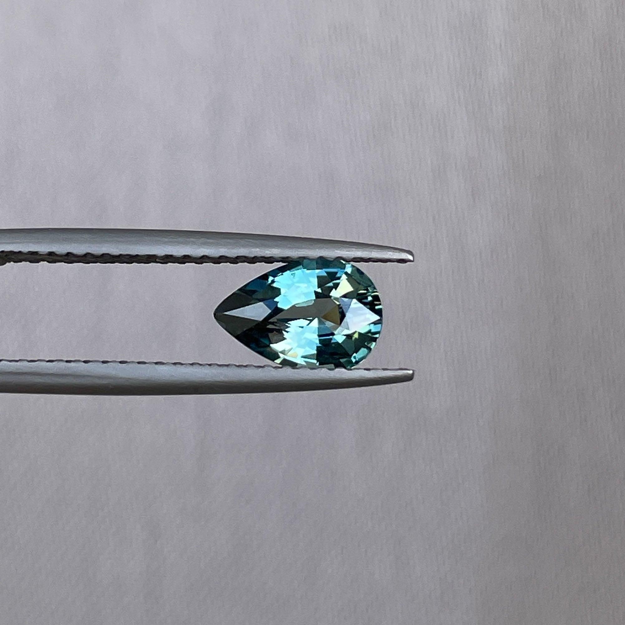 teal sapphire engagement ring