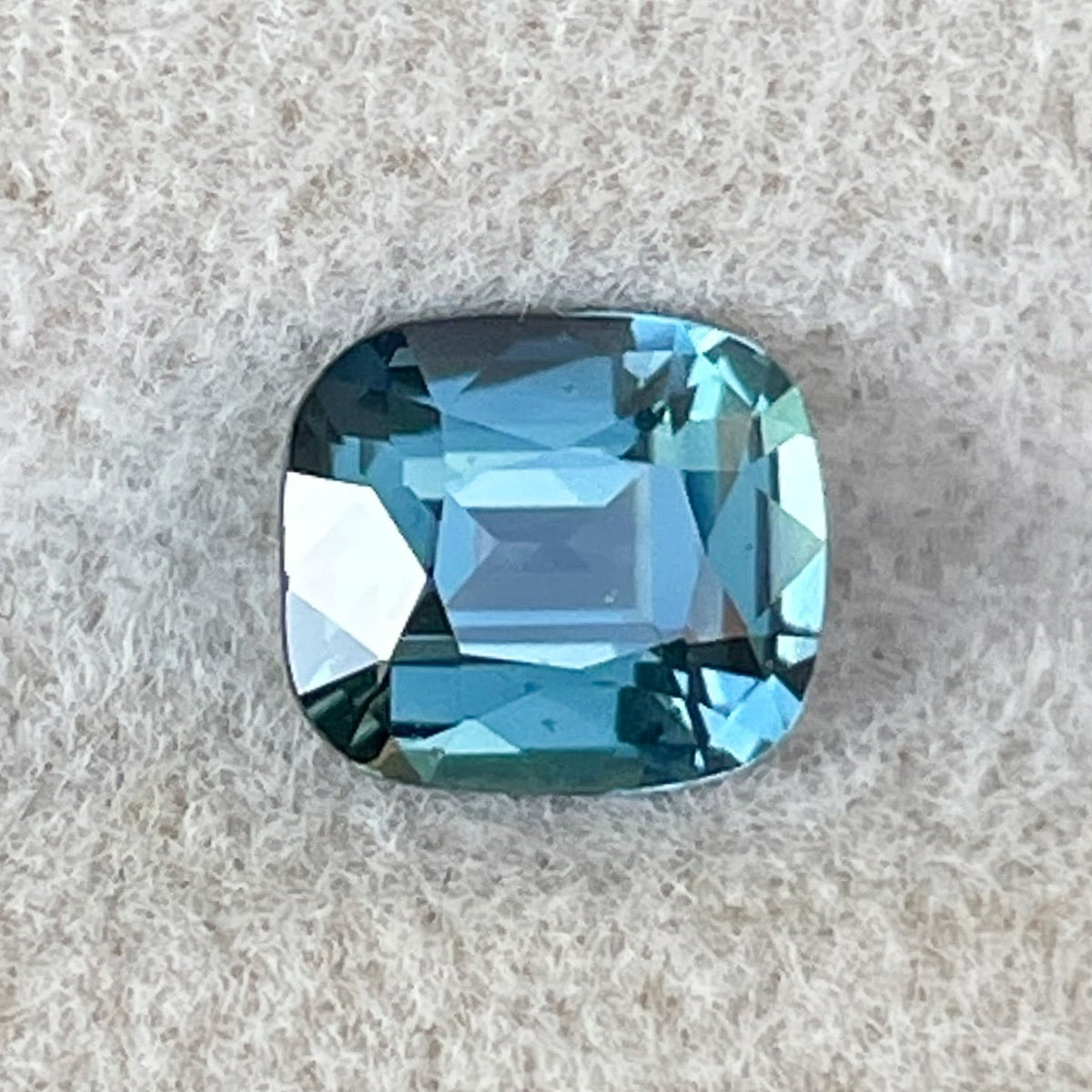 Natural teal blue sapphire 1.18 Ct cushion cut loose gemstone for engagement or custom jewelry by NASHGEMS