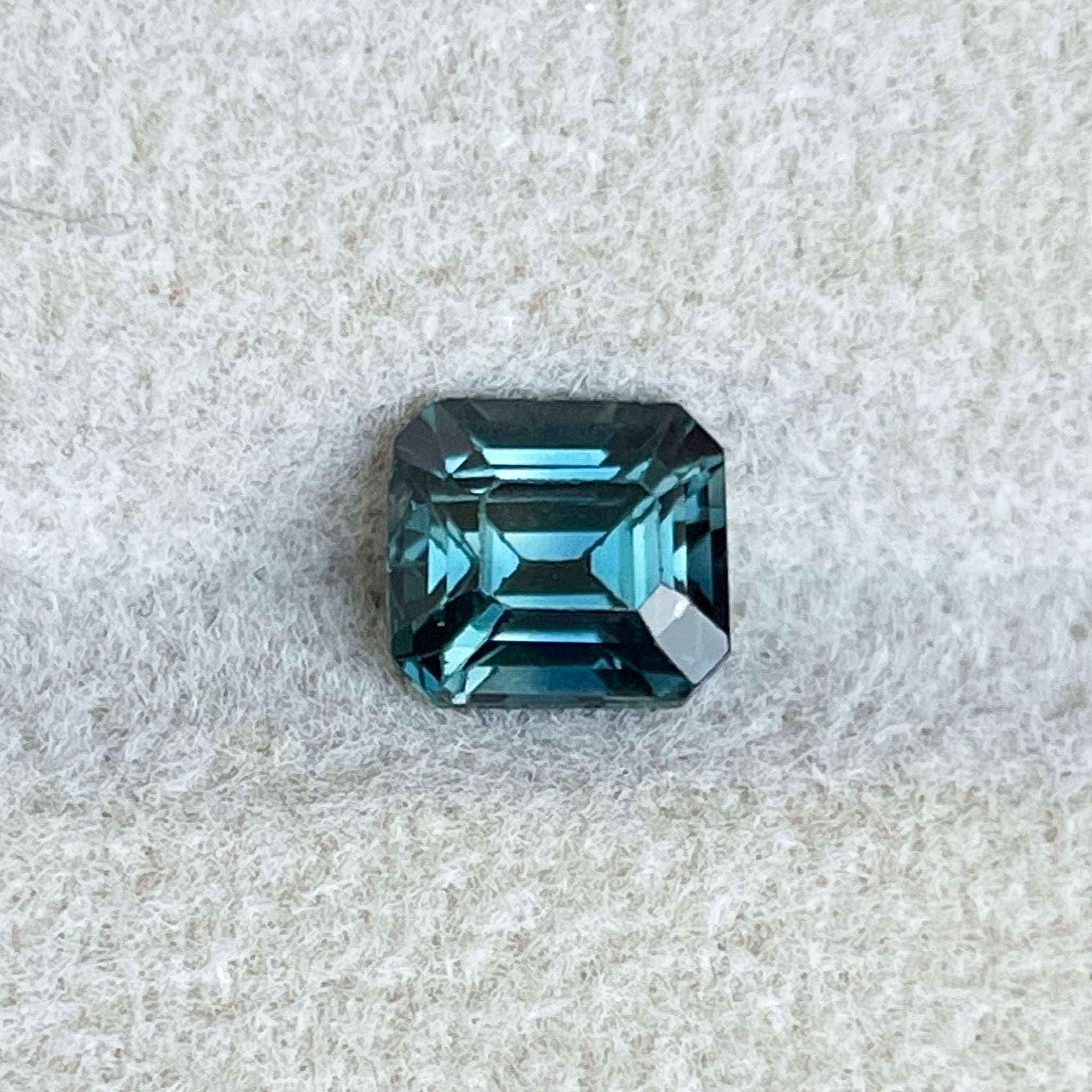 Natural teal blue sapphire loose stone, 1.06 Ct emerald cut, no heat, ideal for engagement rings or custom jewelry by NASHGEMS.