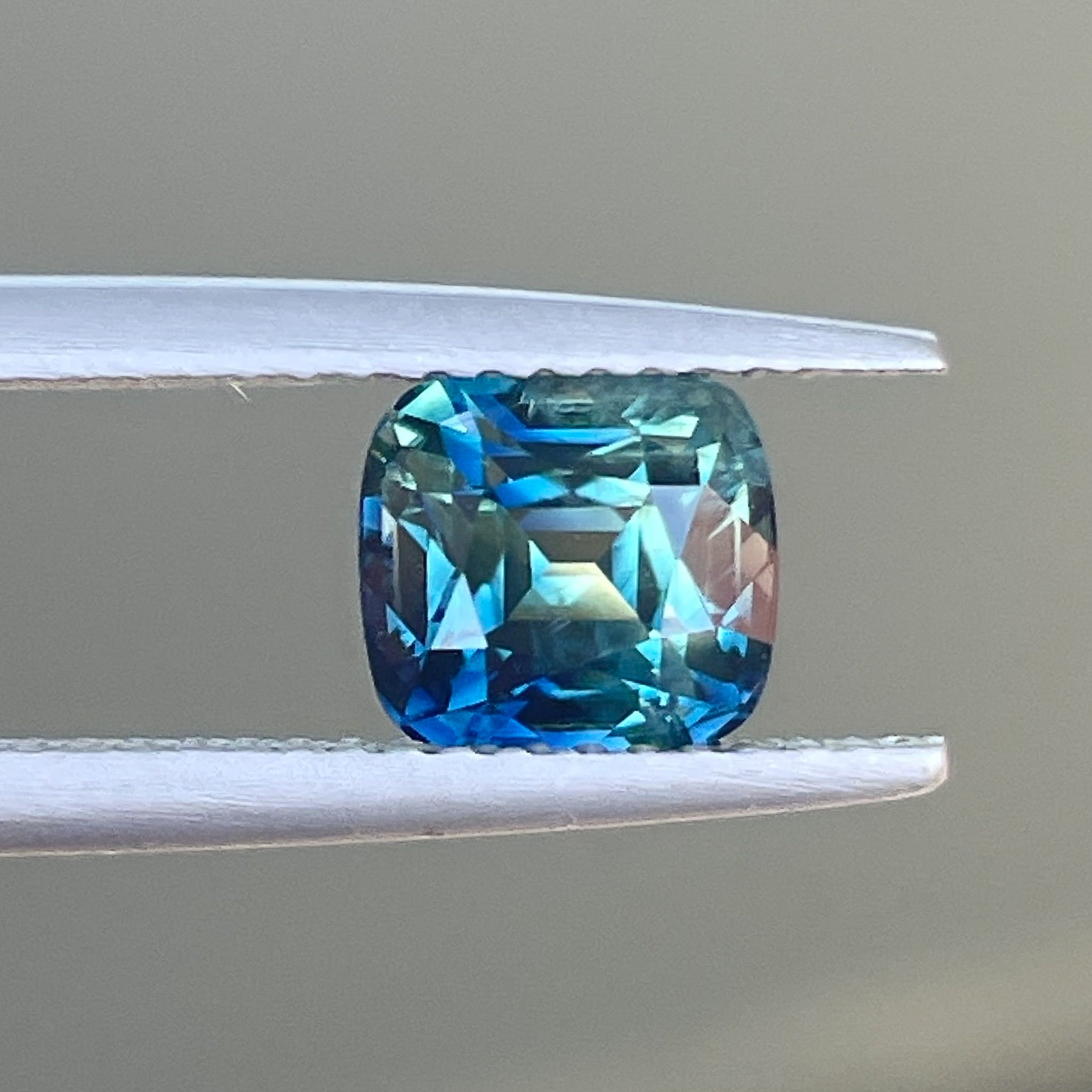 Teal cushion cut sapphire from NASHGEMS, 2.14 Ct natural blue-green loose gemstone for jewelry or engagement rings