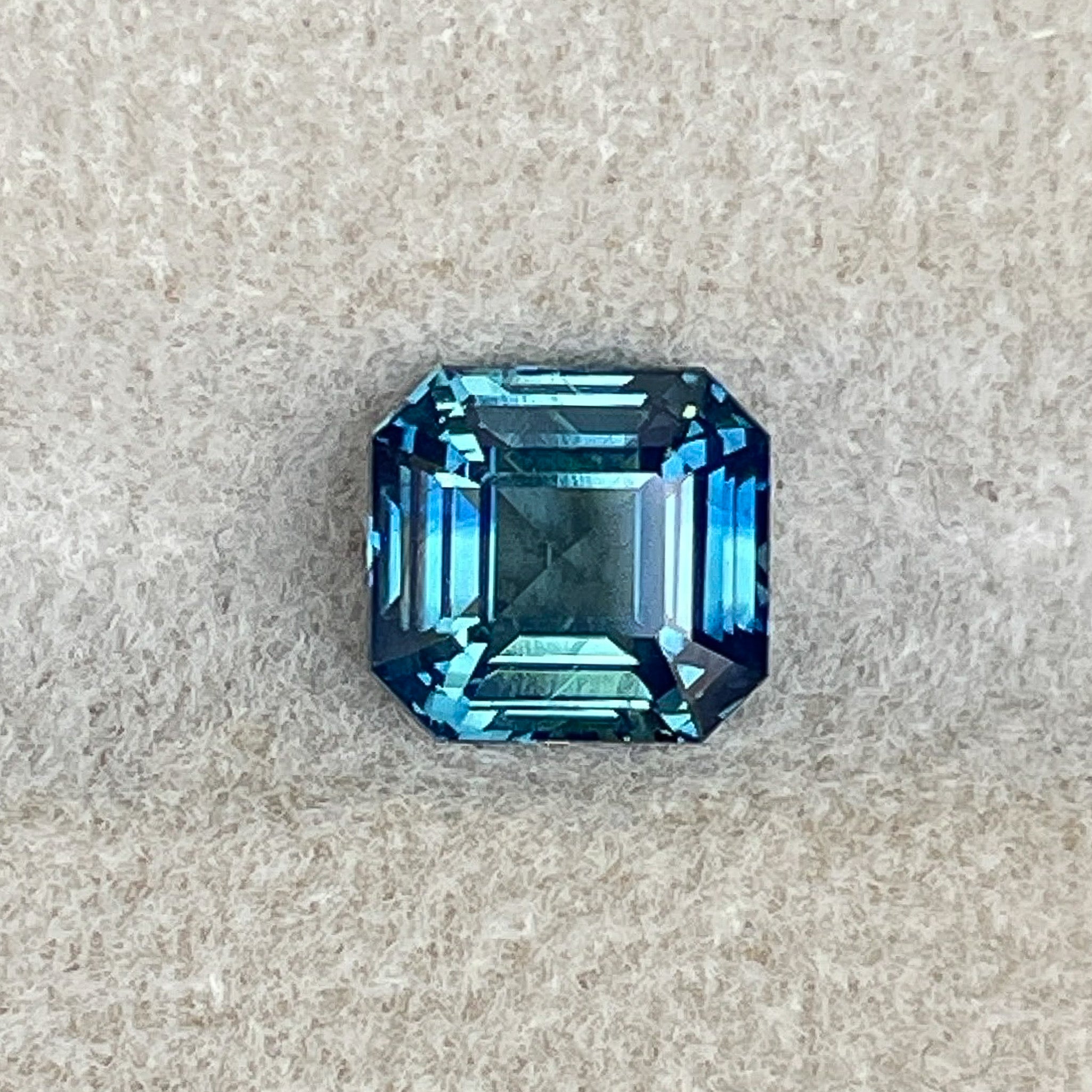 Natural teal blue green sapphire, 1.75 ct emerald cut loose gemstone by NASHGEMS, no heat, bi-color sapphire for engagement jewelry.