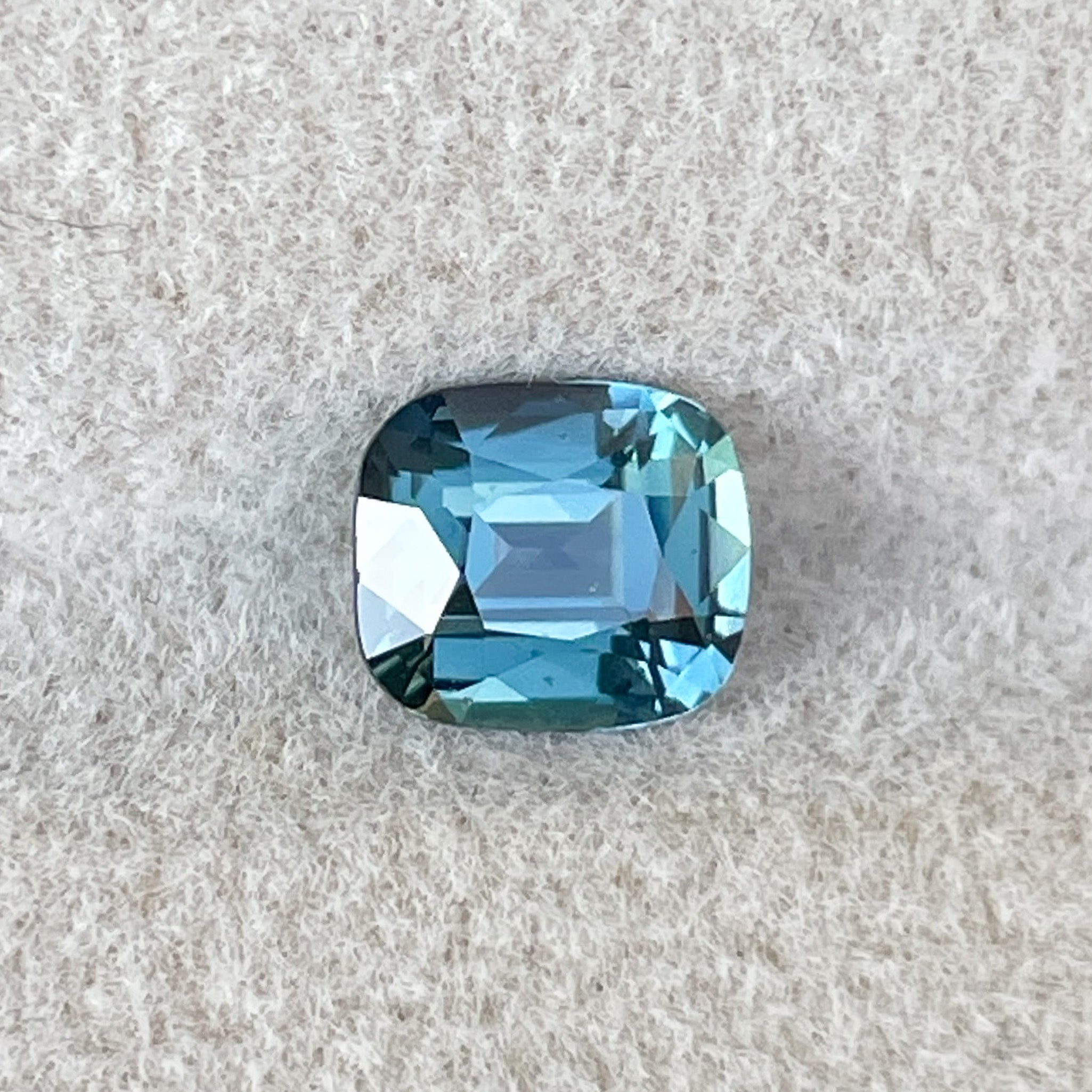 Natural teal blue sapphire 1.18 Ct cushion cut loose gemstone for engagement or custom jewelry by NASHGEMS