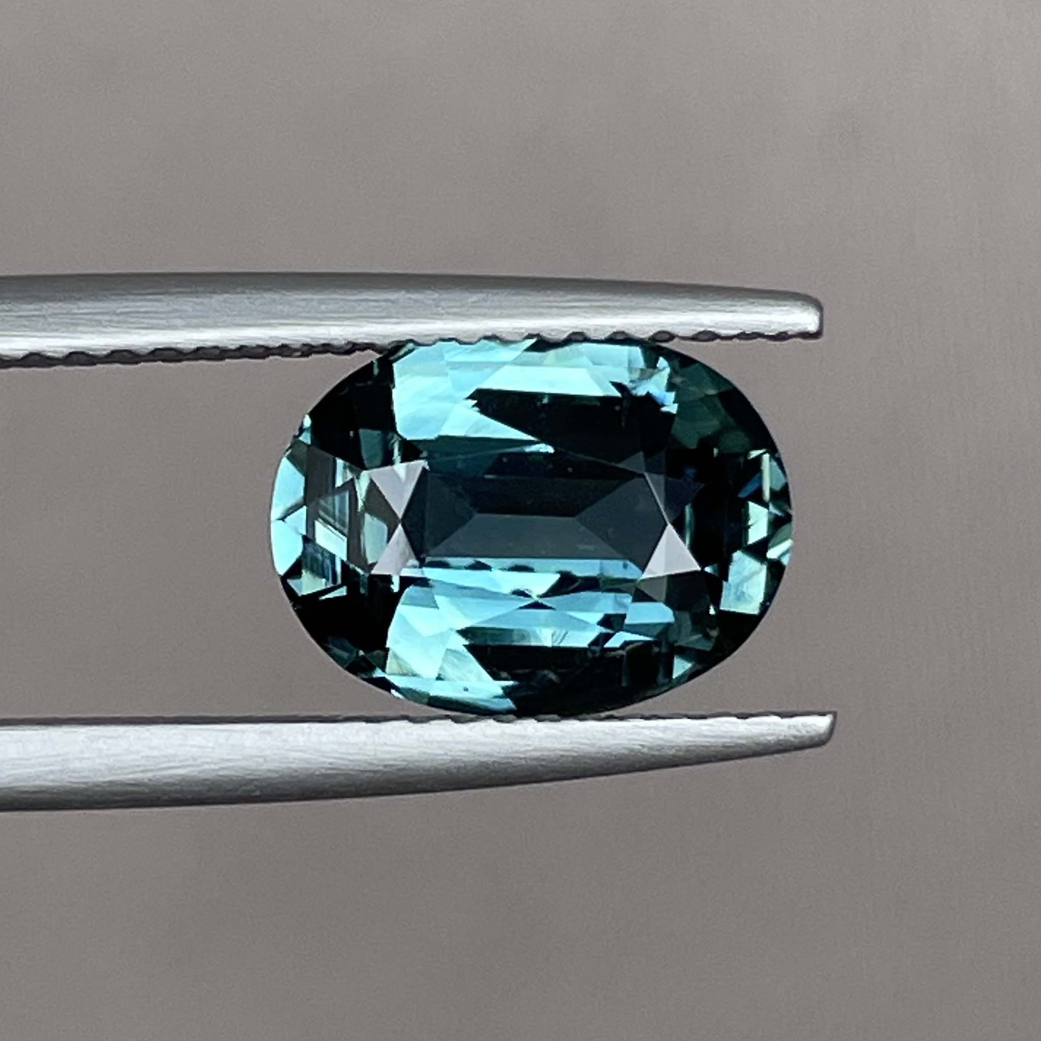 Natural teal blue green sapphire 3.19 Ct loose oval cut gemstone by NASHGEMS, suitable for jewelry or engagement rings
